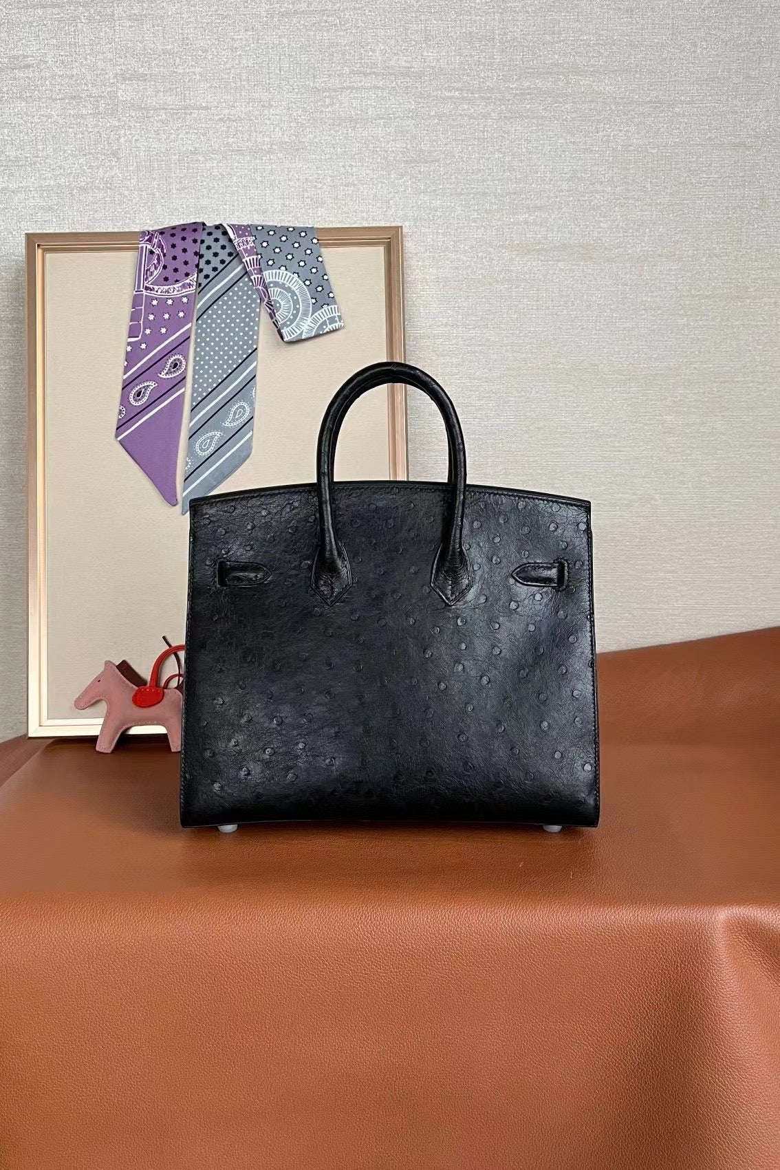 Birkin 25 Ostrich skin Black