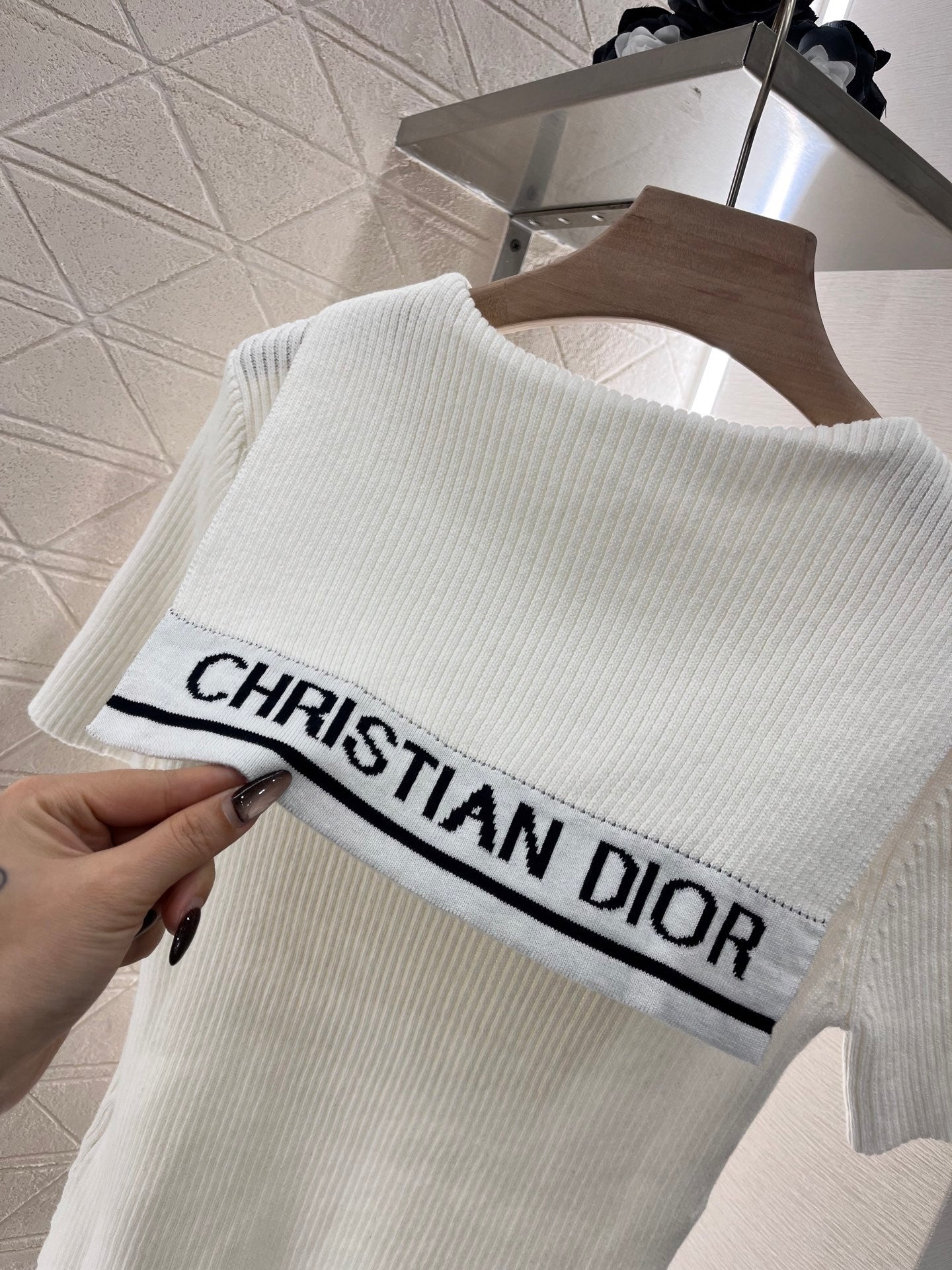 D*New Style Knitted Short Sleeve Top