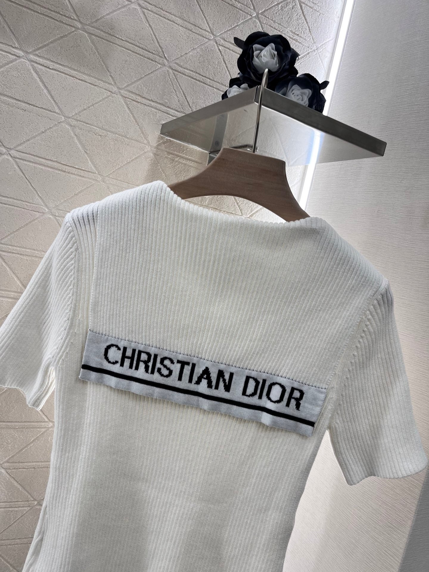 D*New Style Knitted Short Sleeve Top