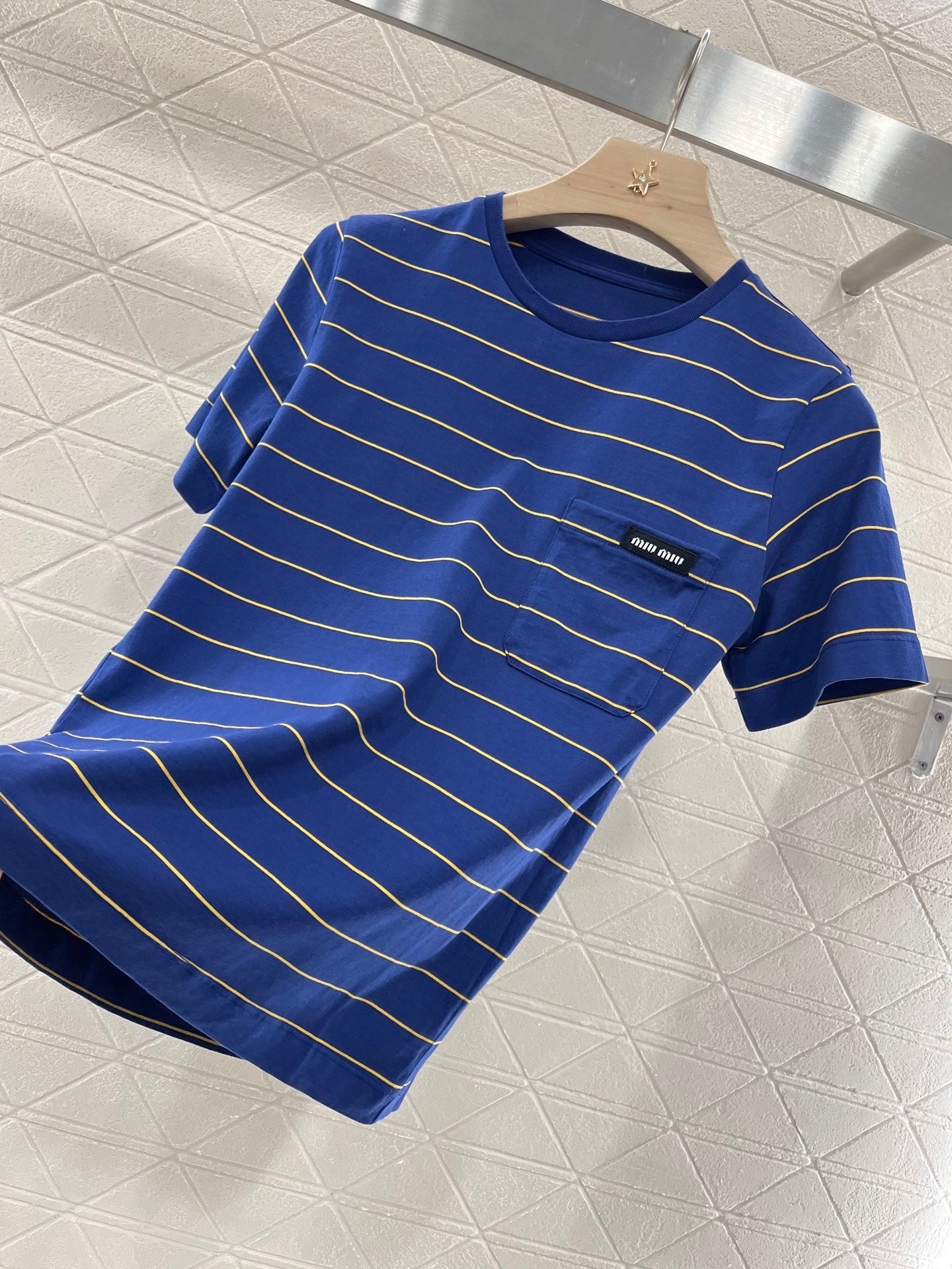 MI*MI*New Striped Round Neck Fashion T-shirt
