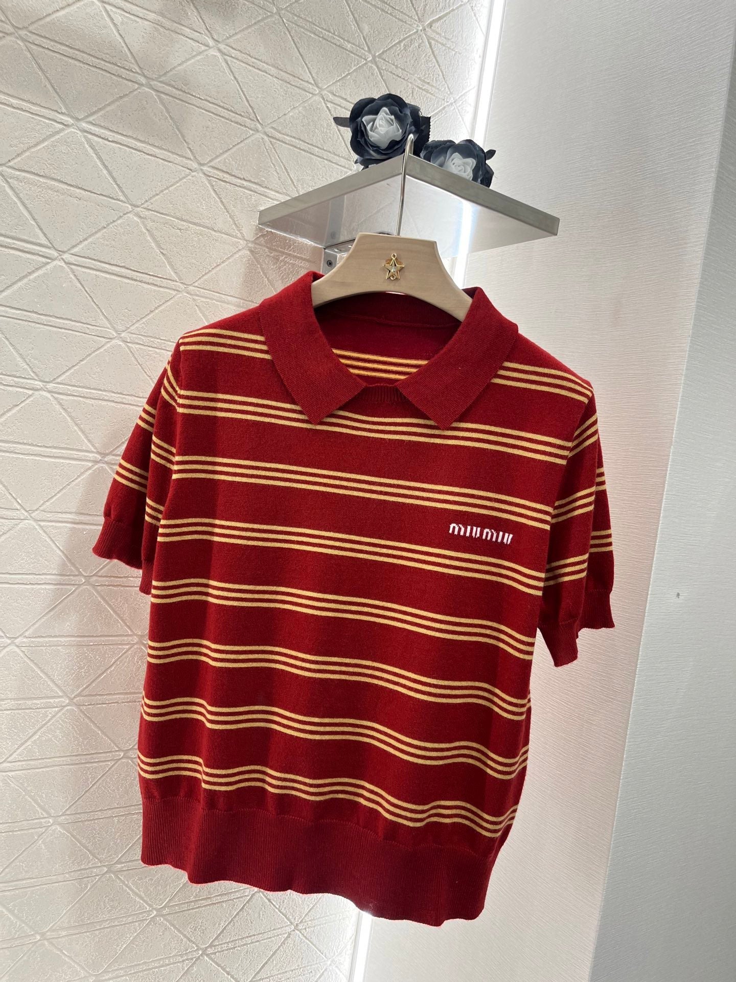 MI*MI*New Style Knitted Short Sleeves Wool Material