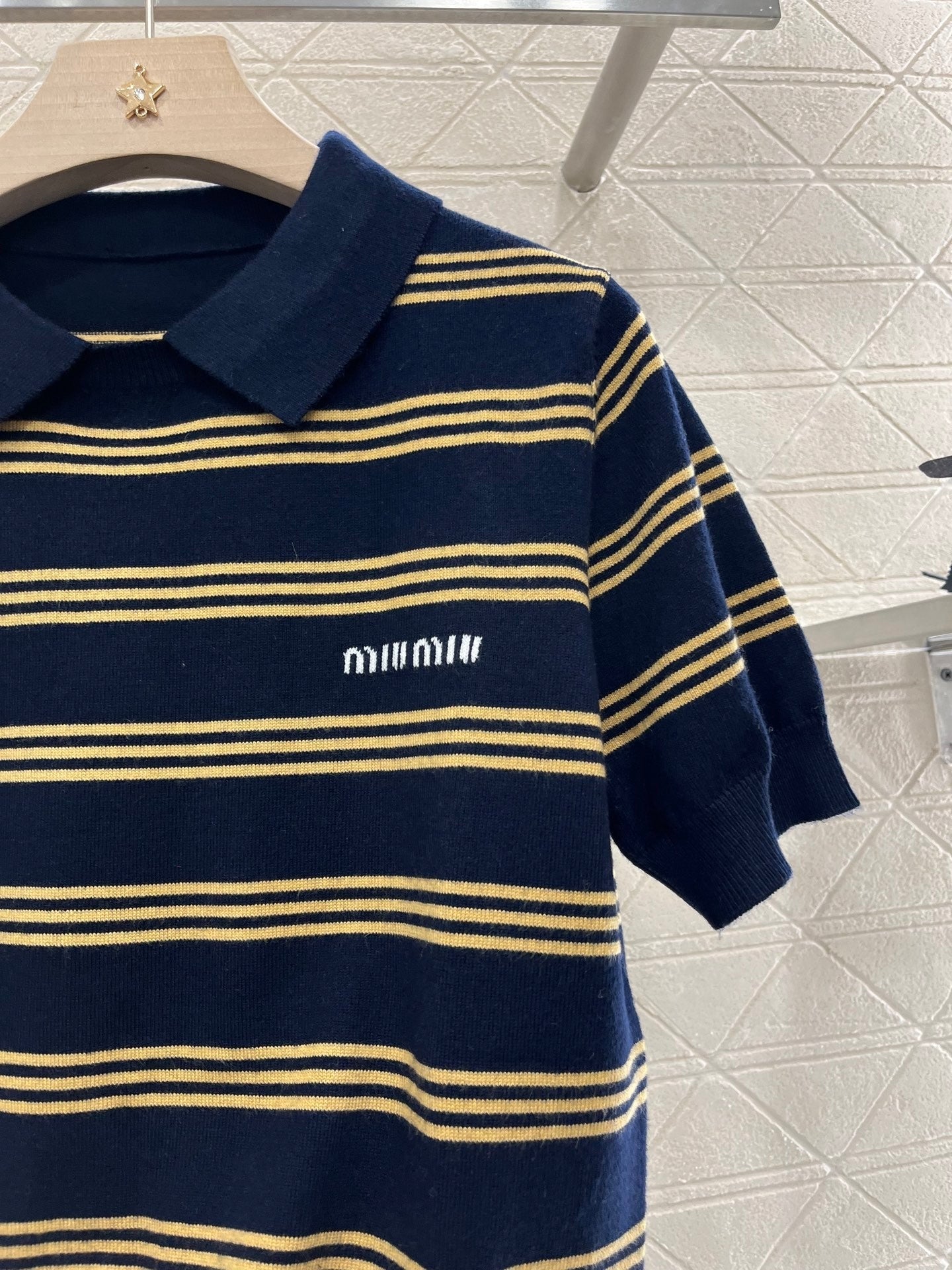 MI*MI*New Style Knitted Short Sleeves Wool Material