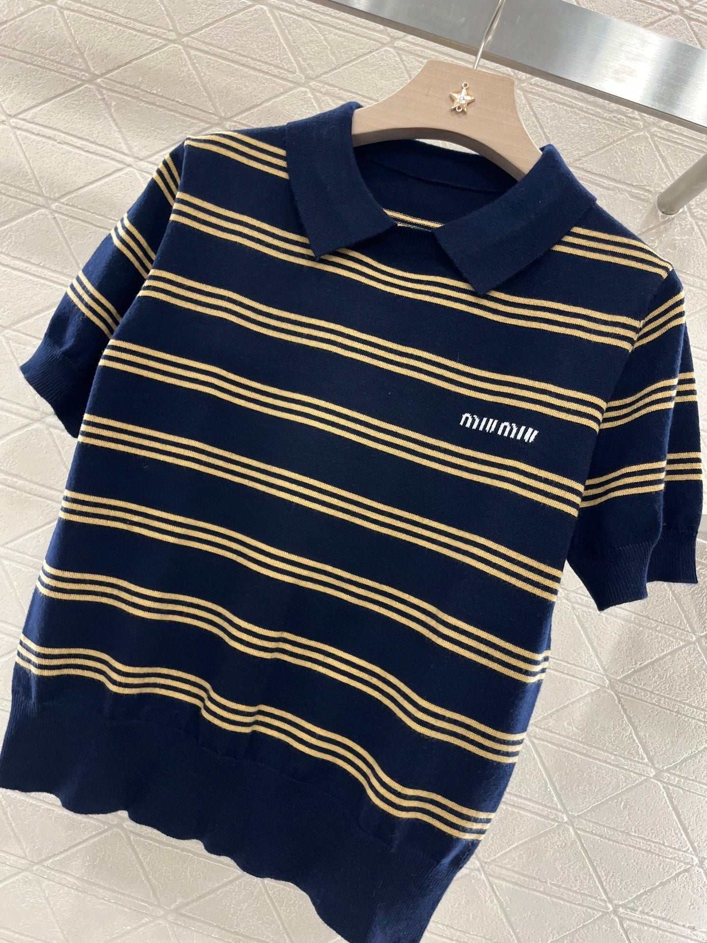 MI*MI*New Style Knitted Short Sleeves Wool Material