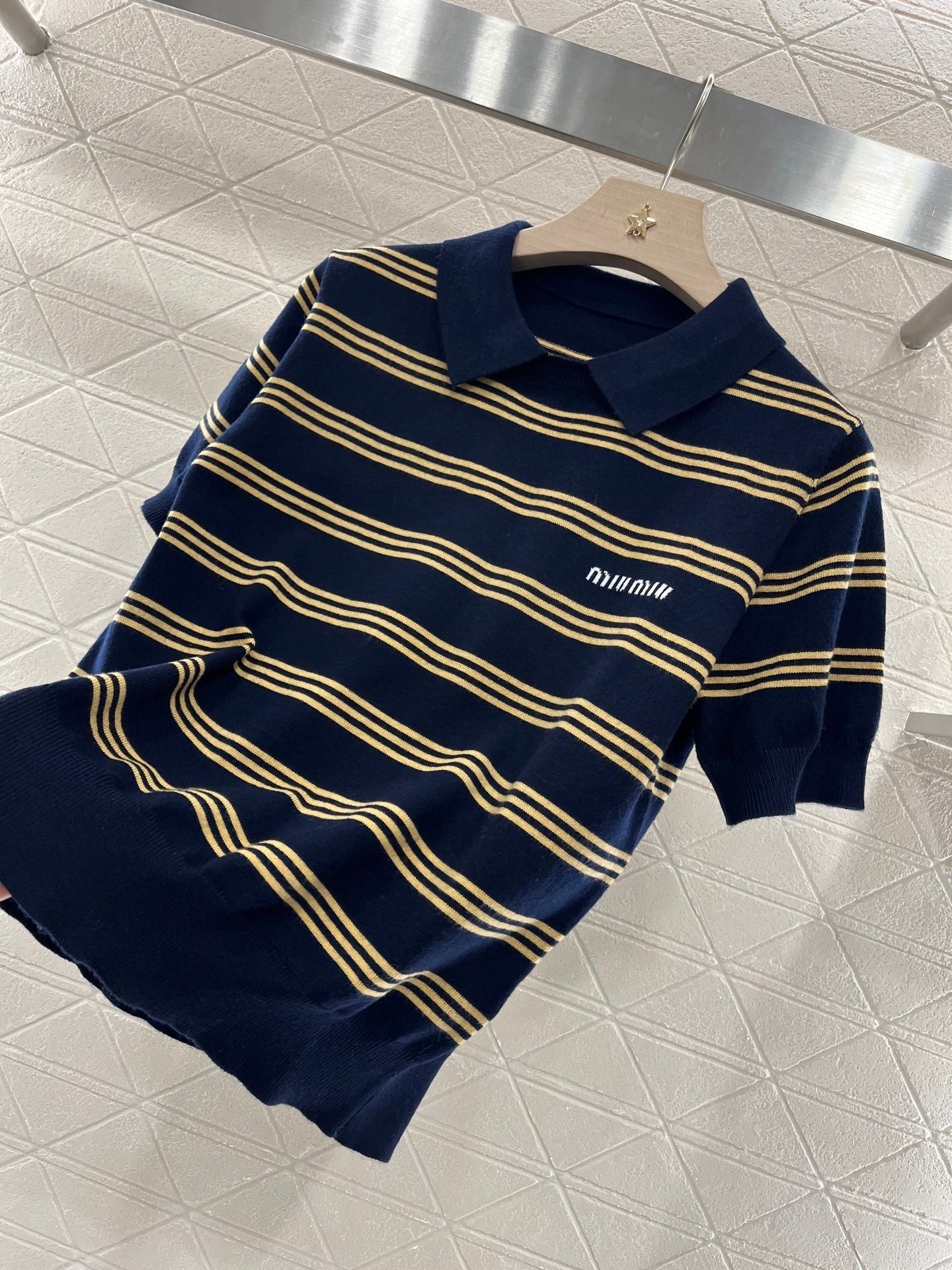 MI*MI*New Style Knitted Short Sleeves Wool Material