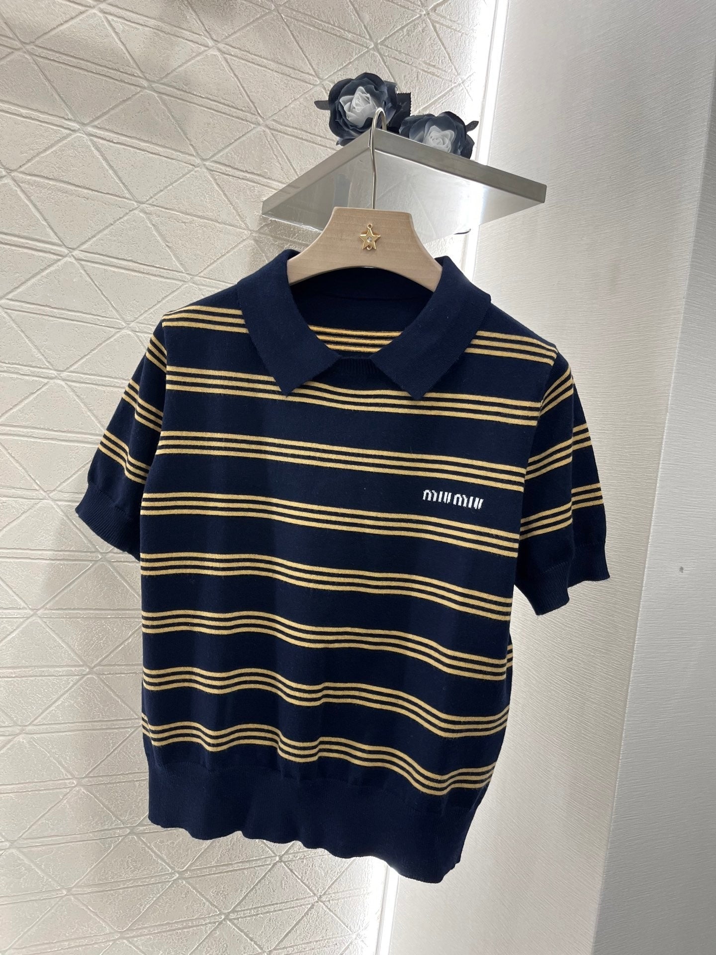 MI*MI*New Style Knitted Short Sleeves Wool Material