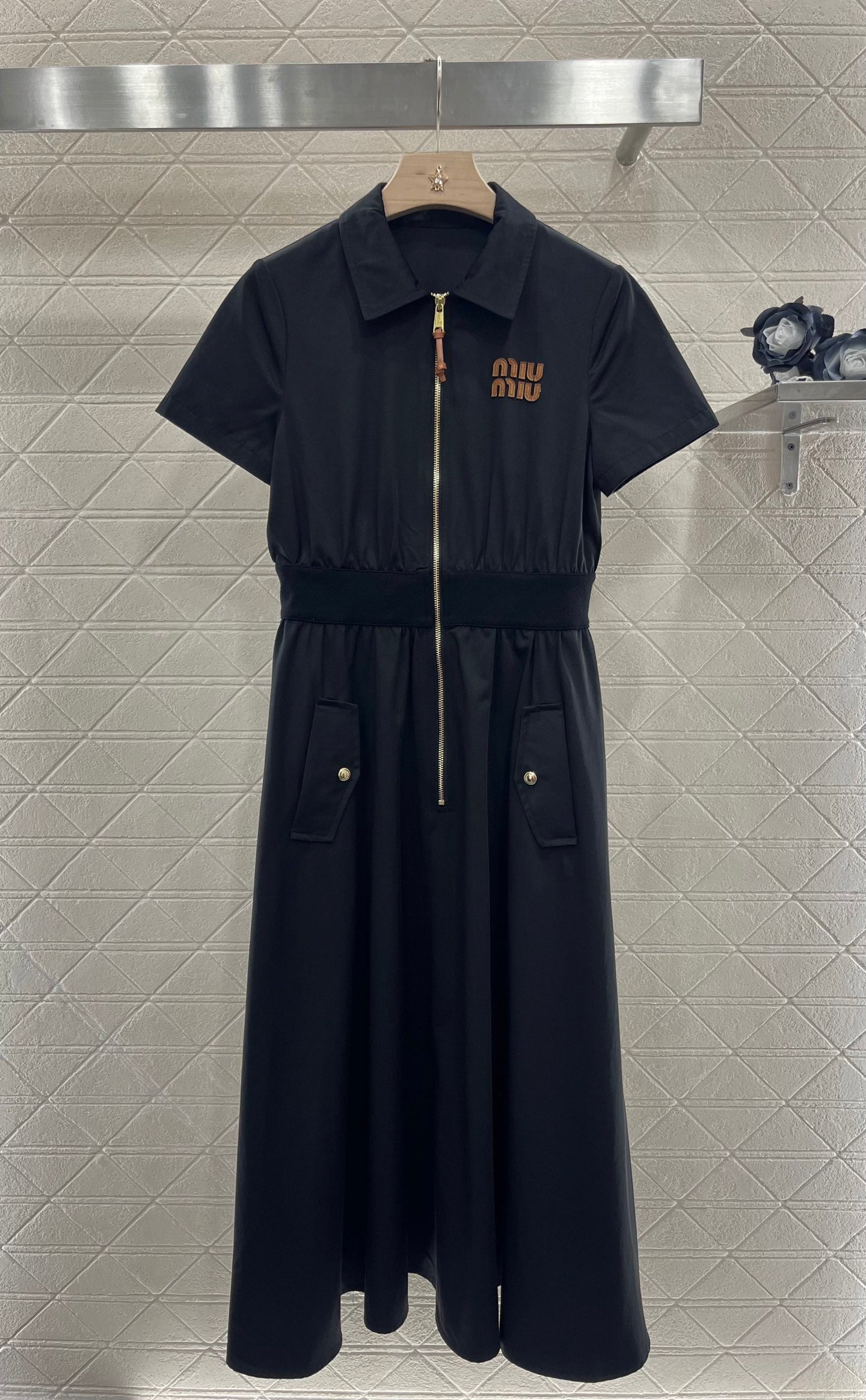 MI*MI* new fashion lapel waist dress