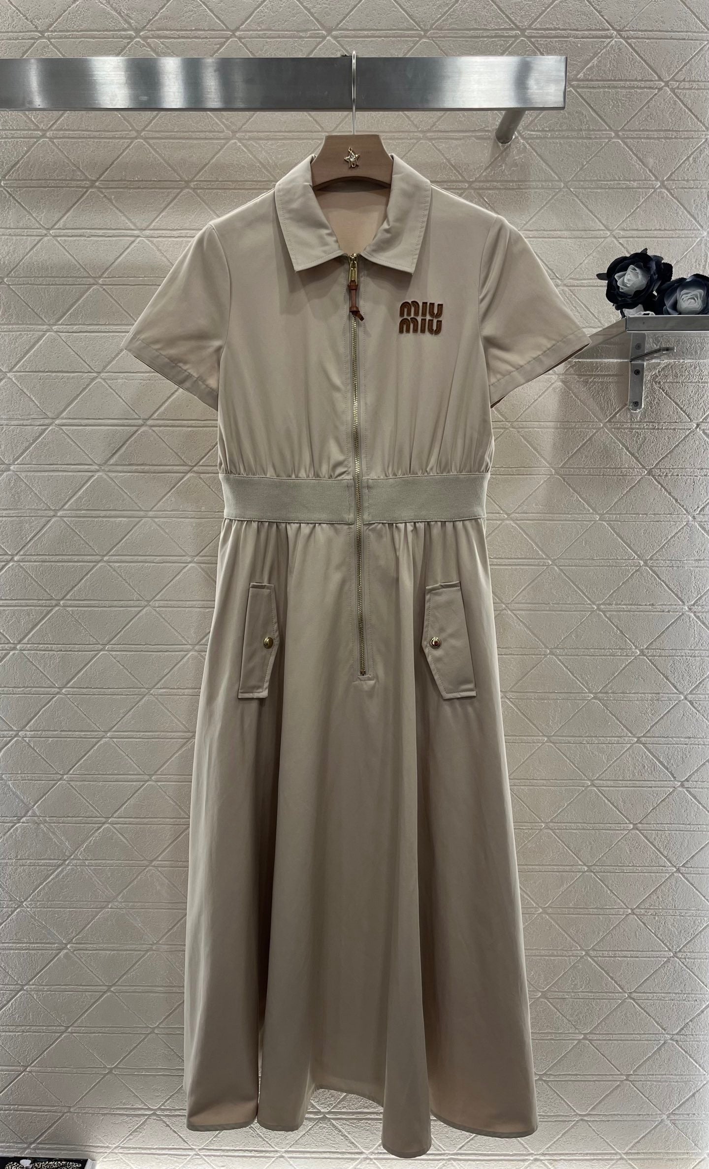 MI*MI* new fashion lapel waist dress