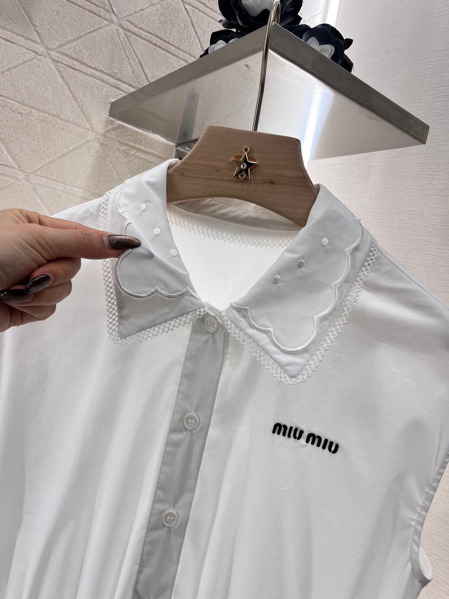 MI*MI* new fashion lace collar vest dress