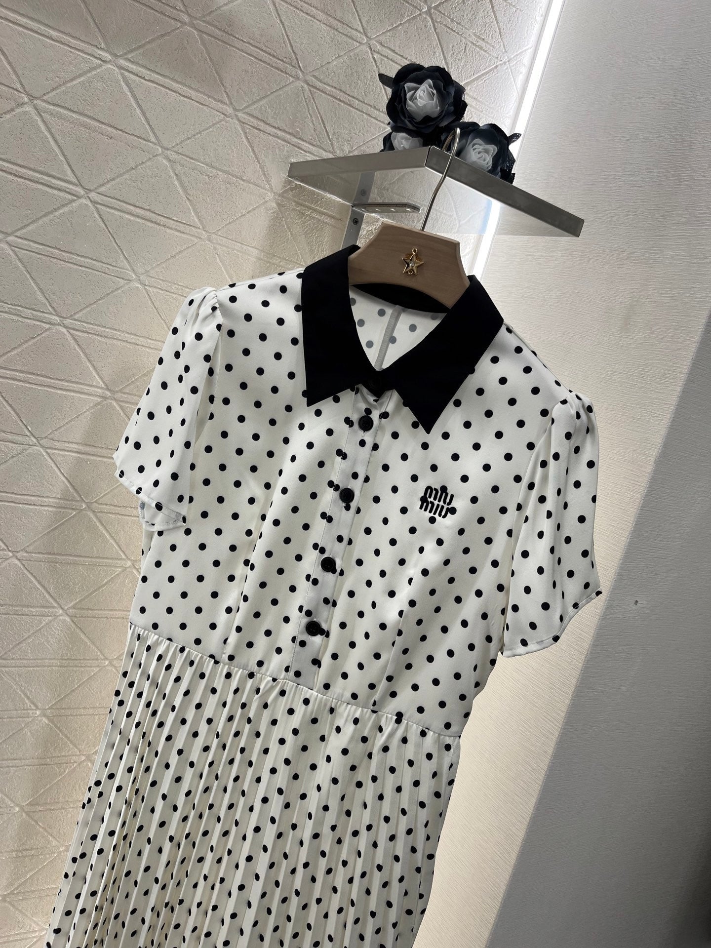 MI*MI* new fashion polka dot pleated dress