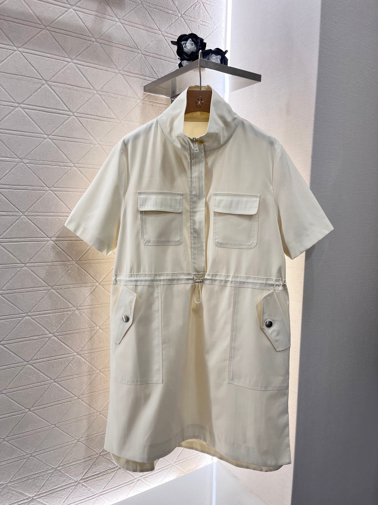 new casual drawstring work dress