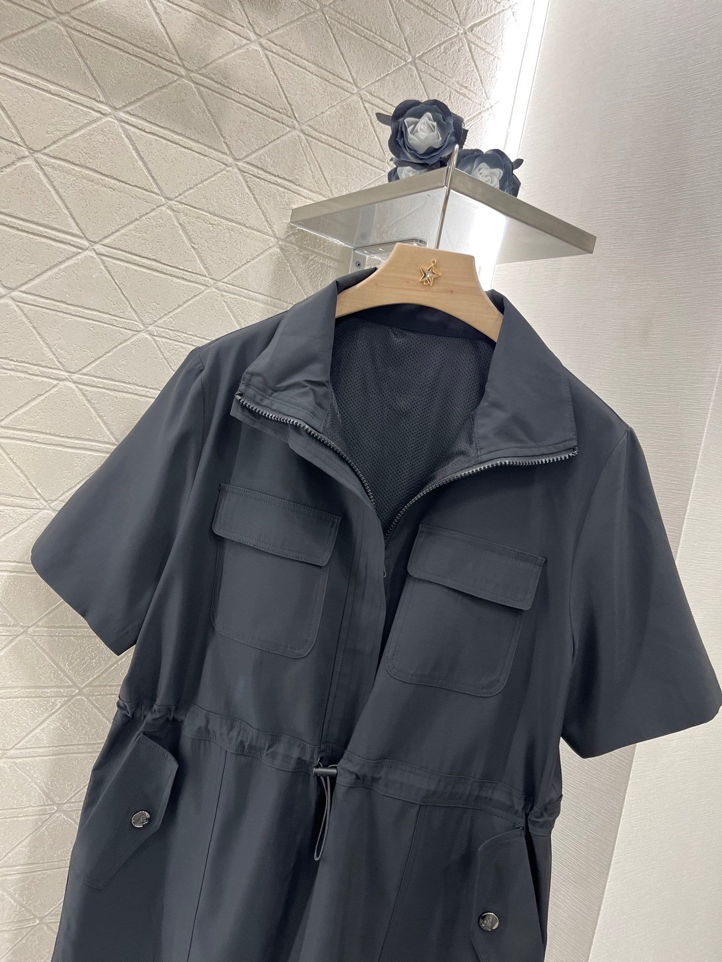 new casual drawstring work dress