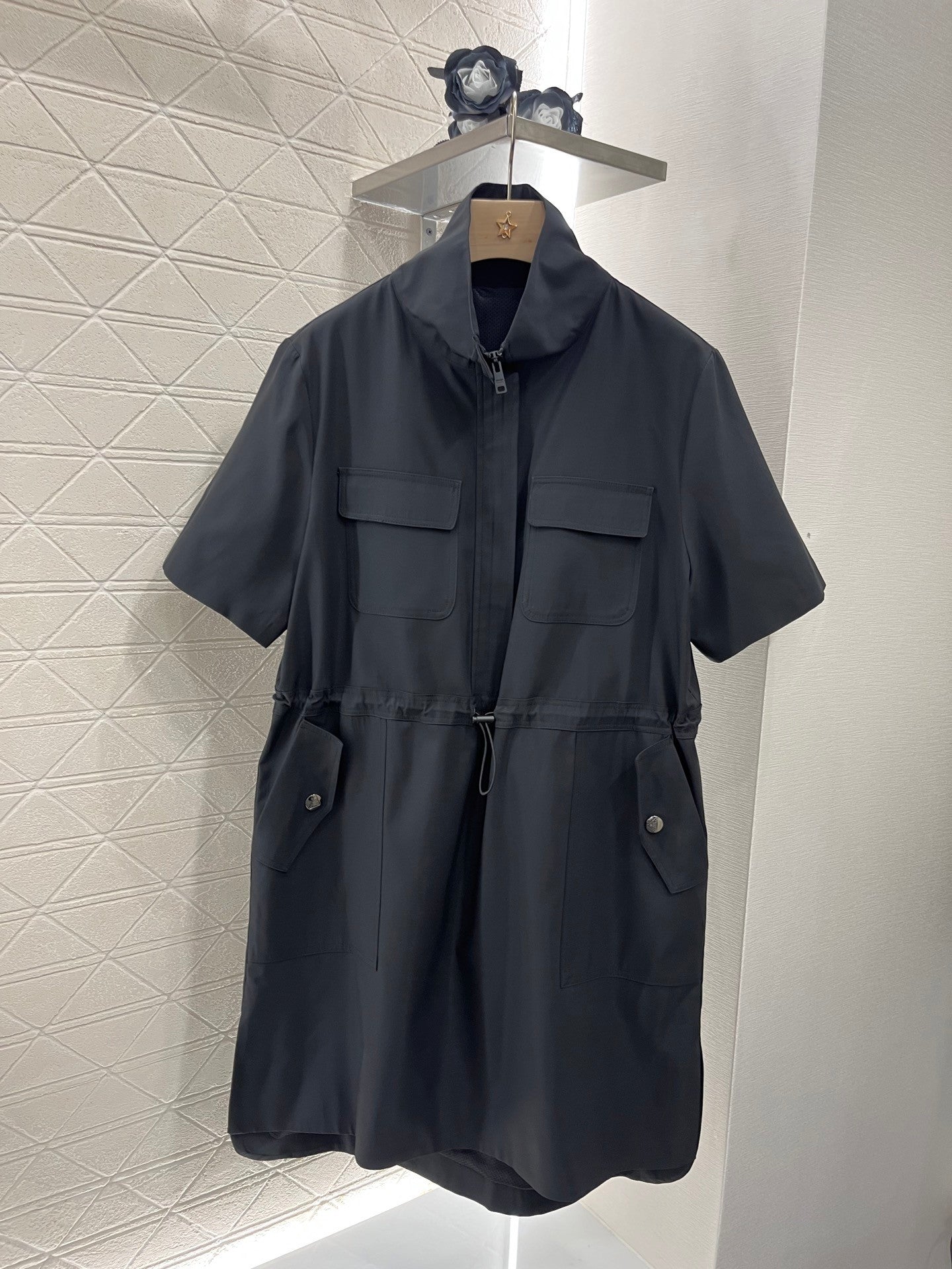 new casual drawstring work dress