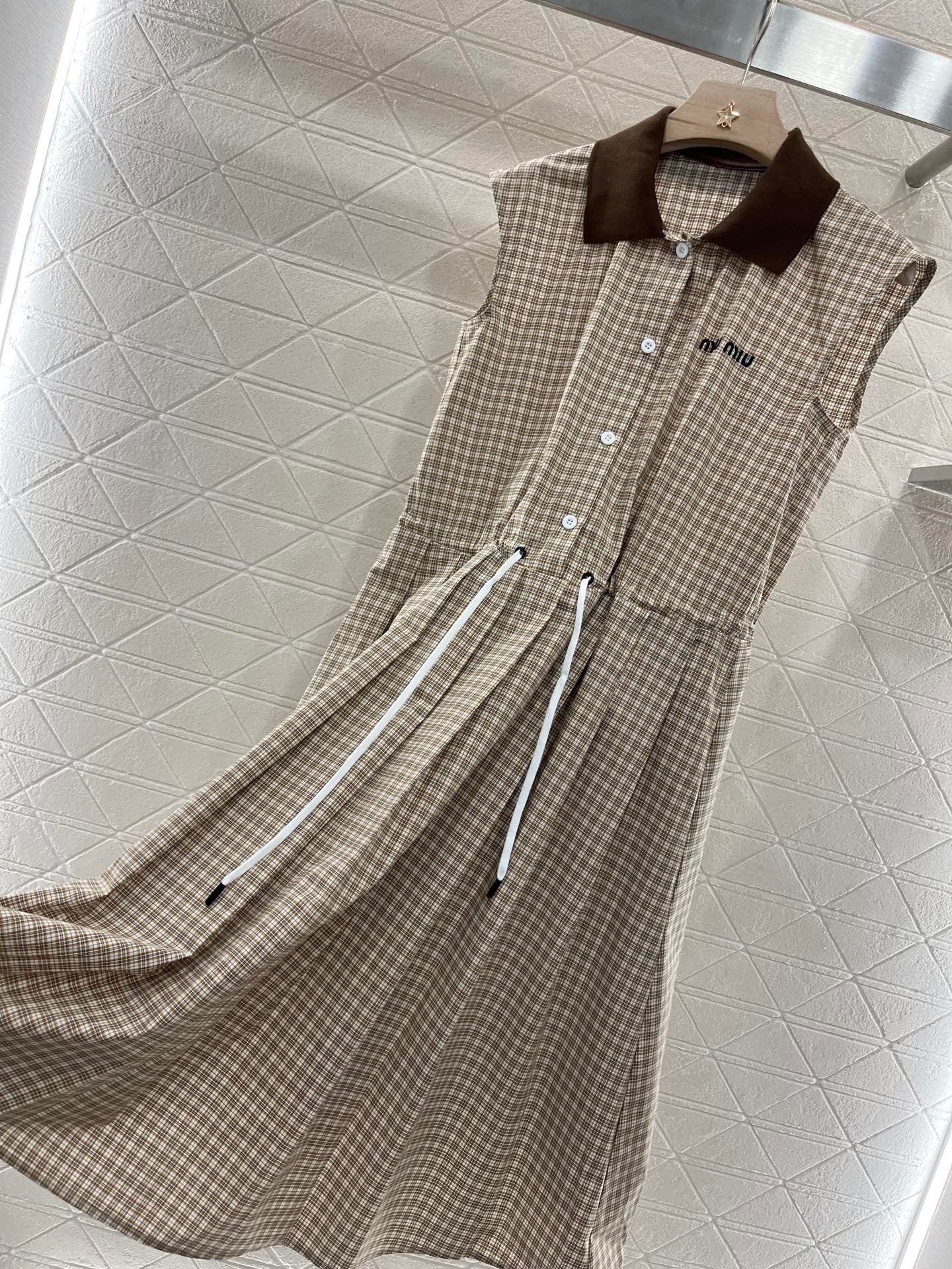MI*MI*new fashion plaid cotton dress