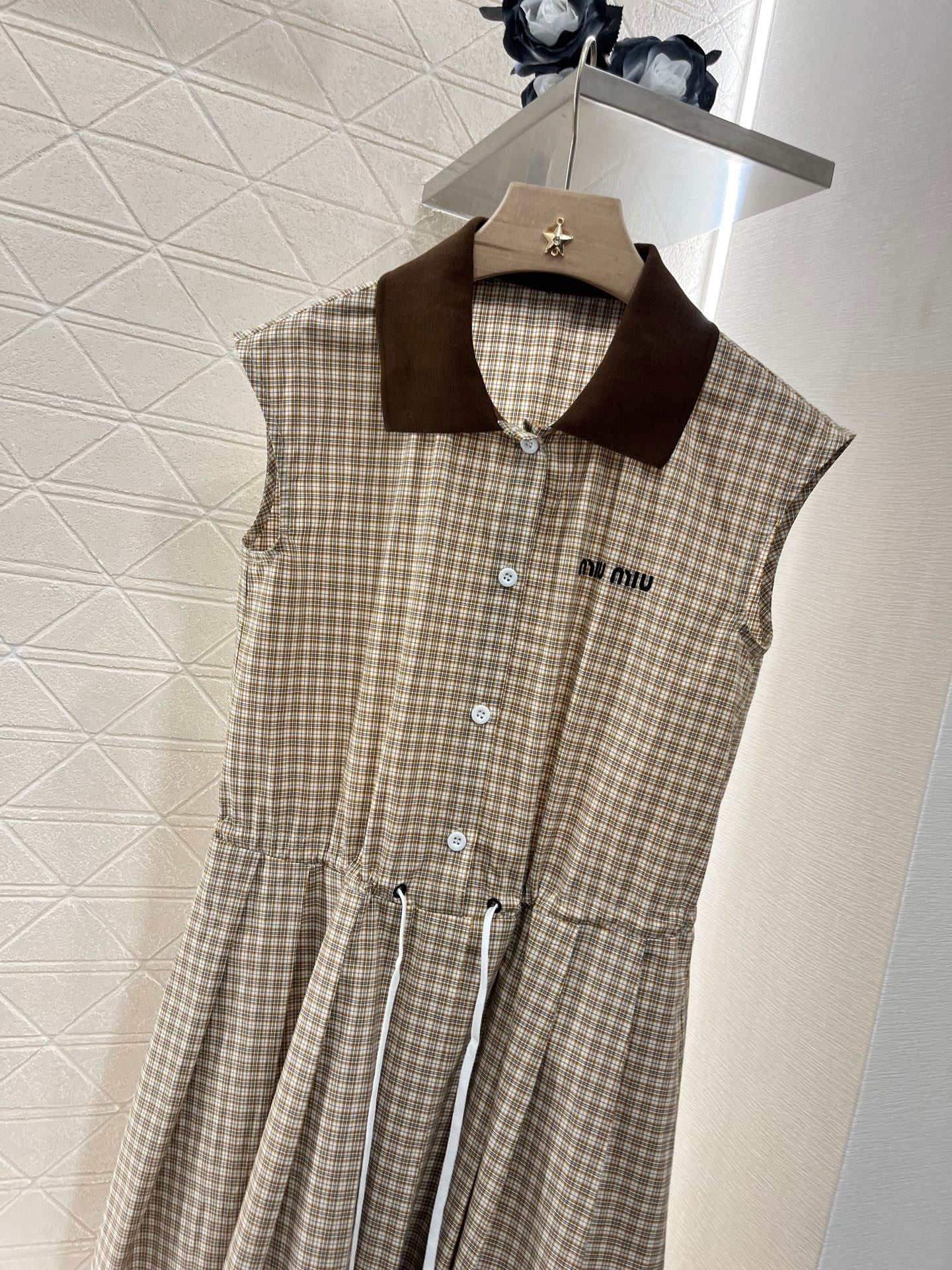 MI*MI*new fashion plaid cotton dress