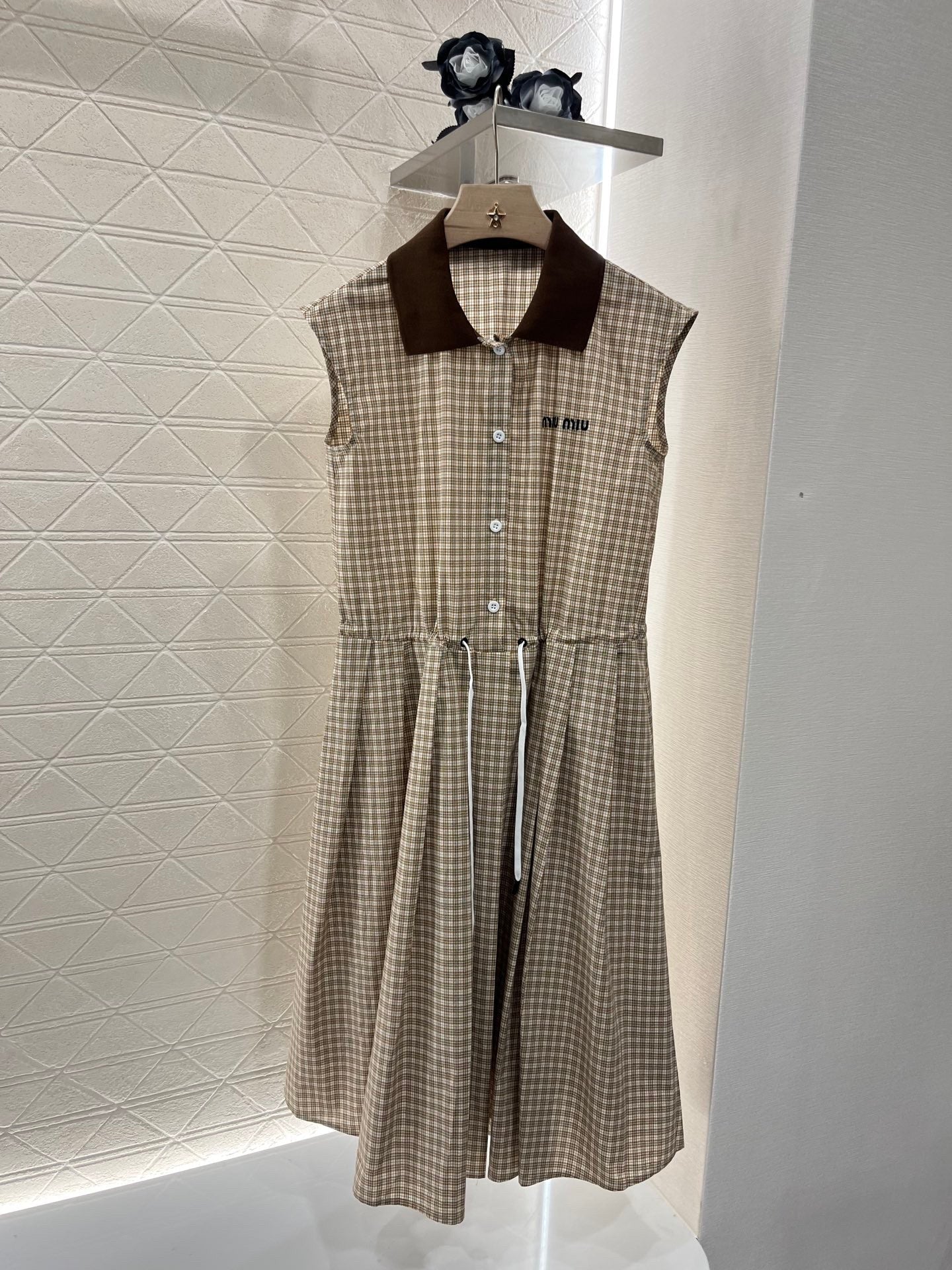 MI*MI*new fashion plaid cotton dress