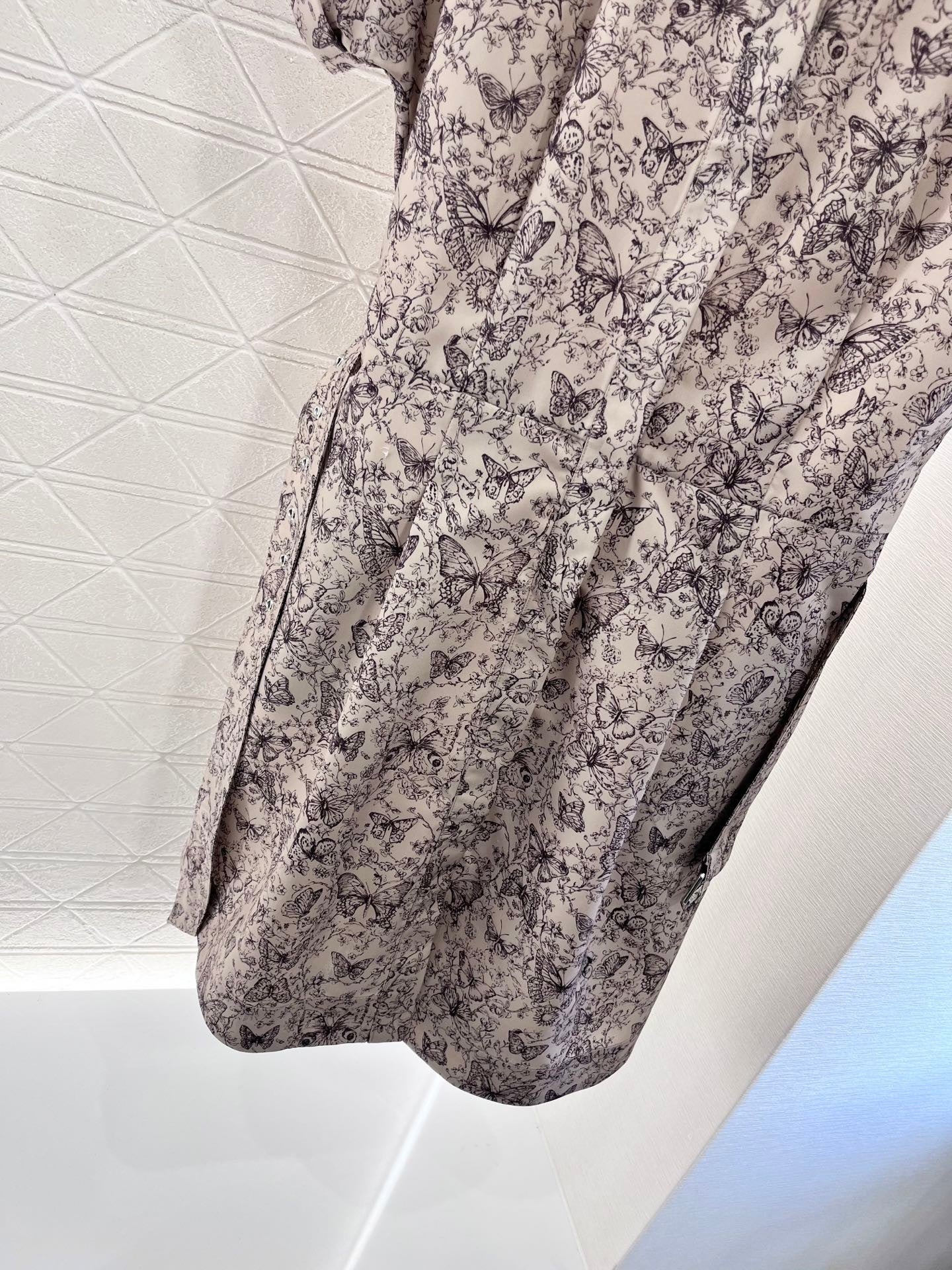 D*new style full print butterfly plant vine pattern