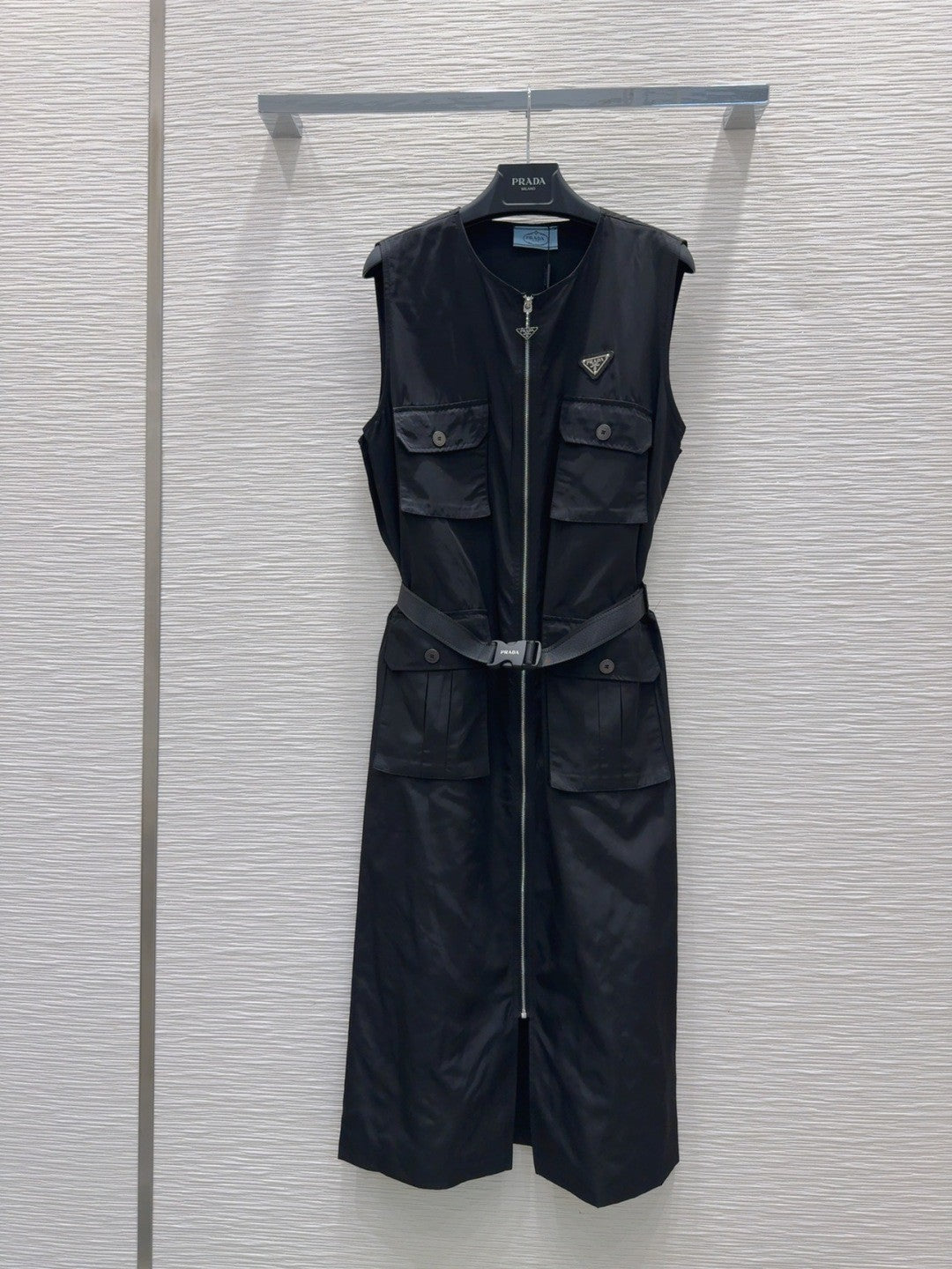 New Sleeveless Belted Dress