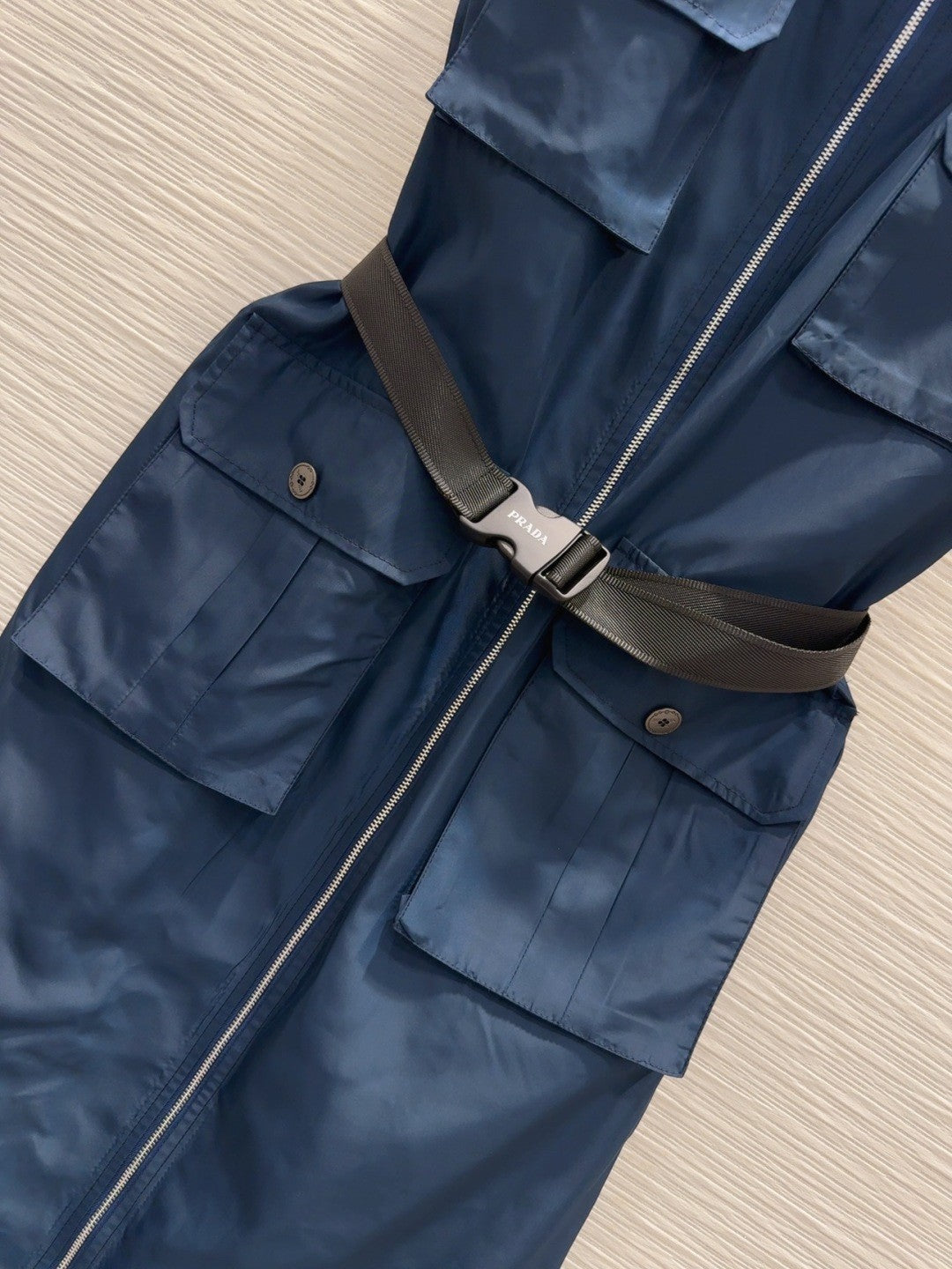 New Sleeveless Belted Dress