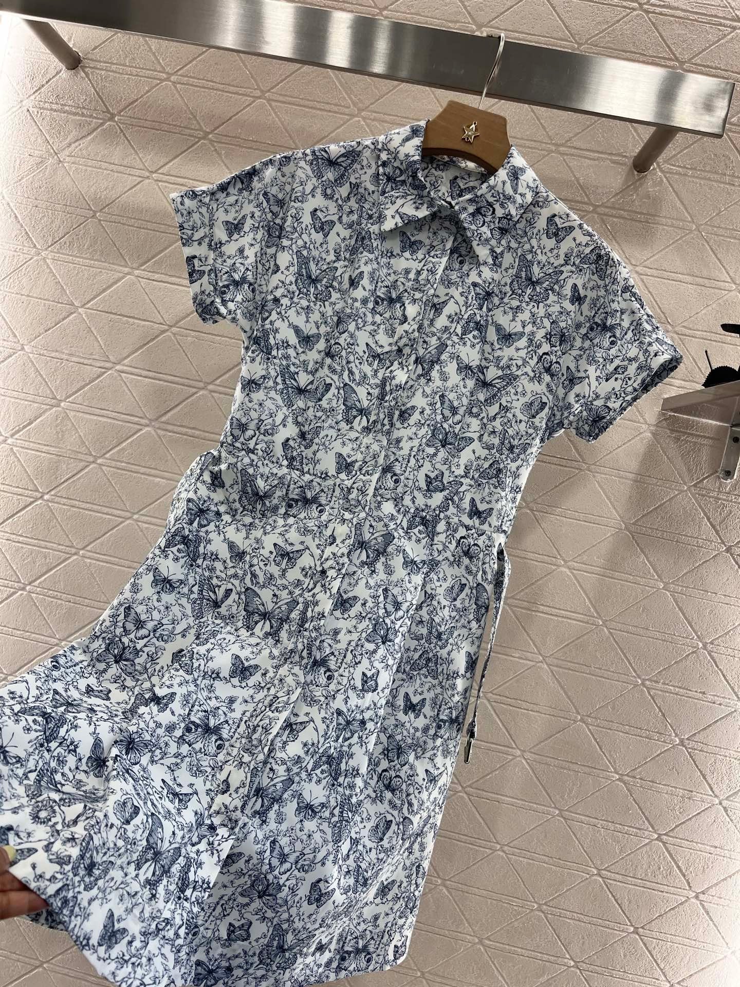 D*new style full print butterfly plant vine pattern