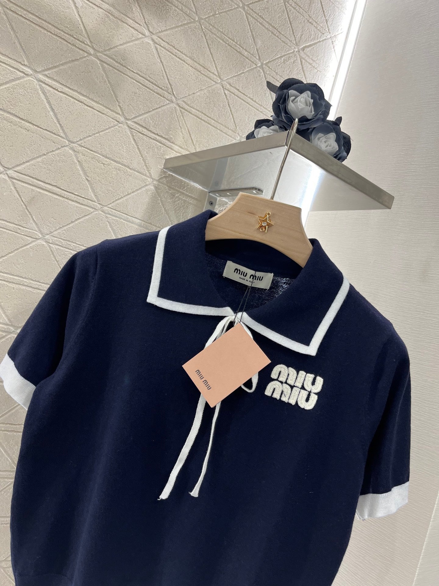 MI*MI*New Style Knitted Short Sleeves Wool Material