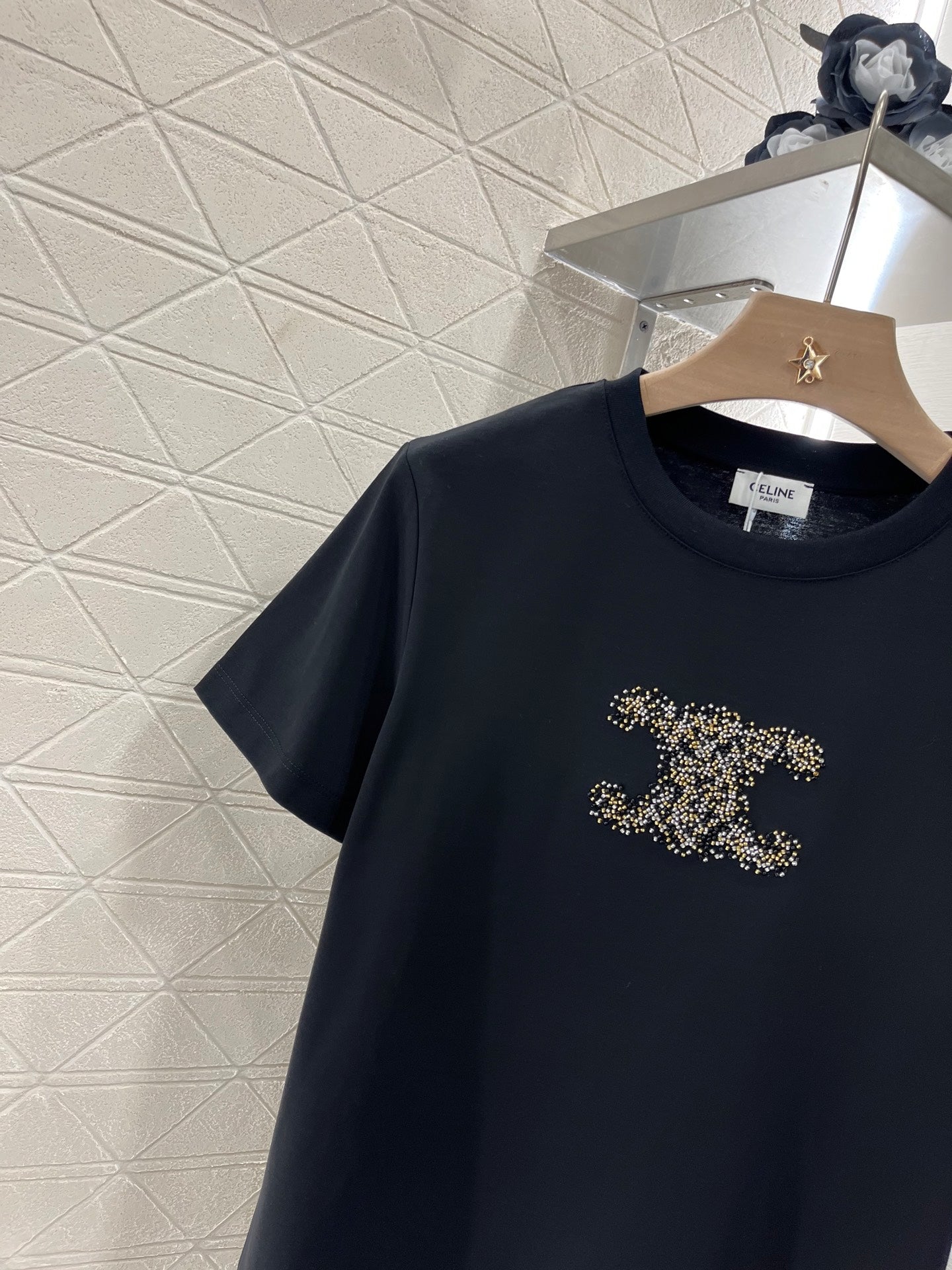 Chane* new classic diamond short sleeves, pure cotton