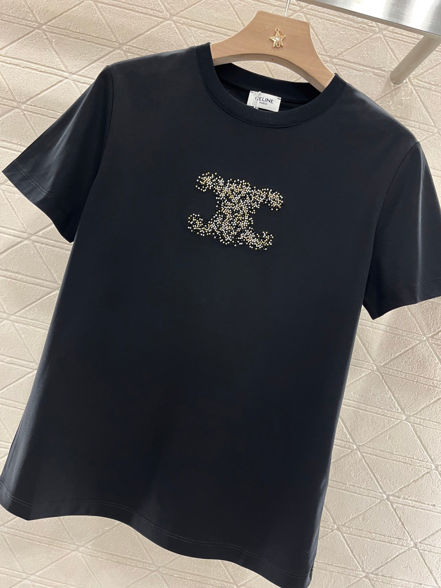 Chane* new classic diamond short sleeves, pure cotton