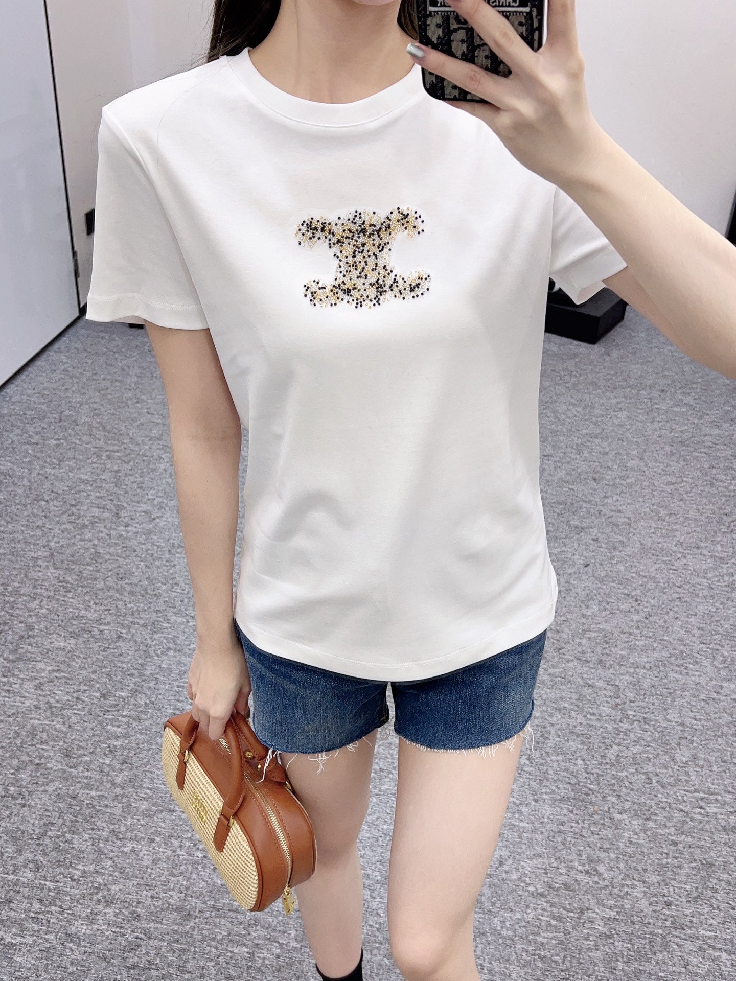 C* new classic diamond short sleeves, pure cotton