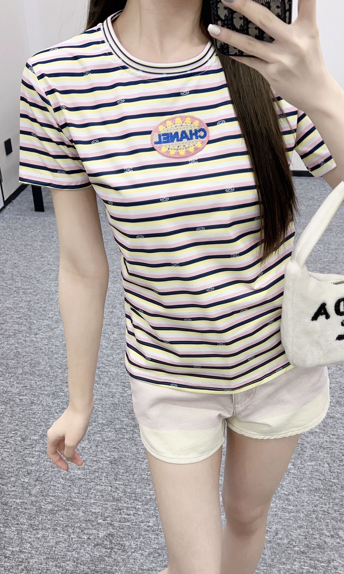 C* New Round Neck T-shirt Cotton Material