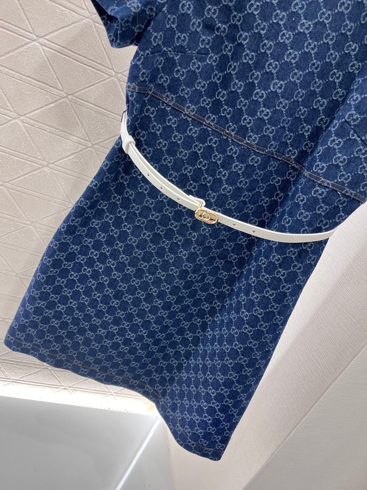 2025ss new style Belt denim skirt