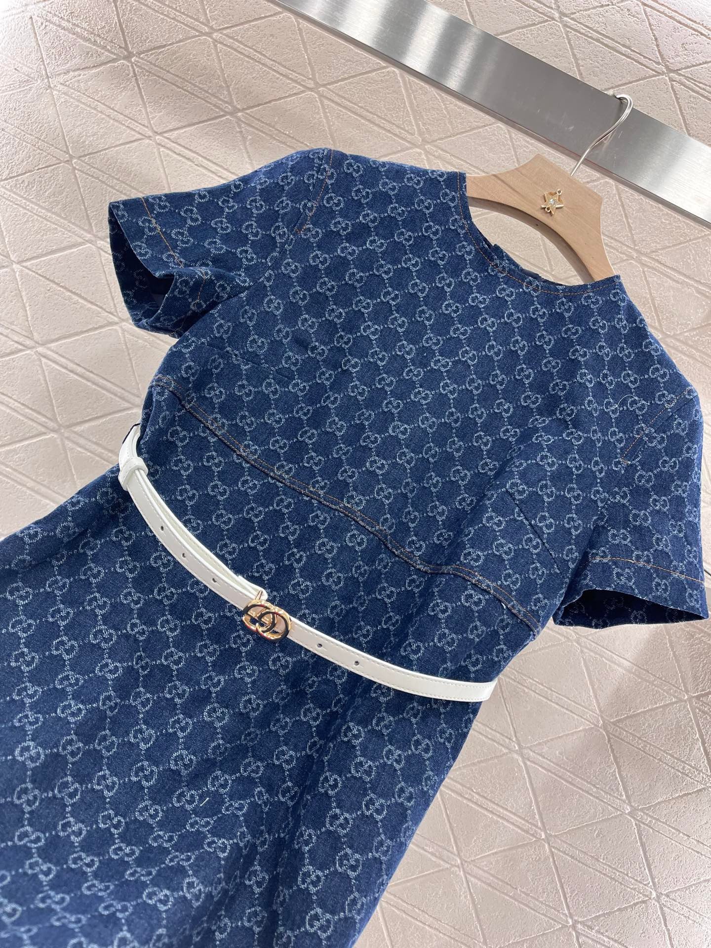 2025ss new style Belt denim skirt