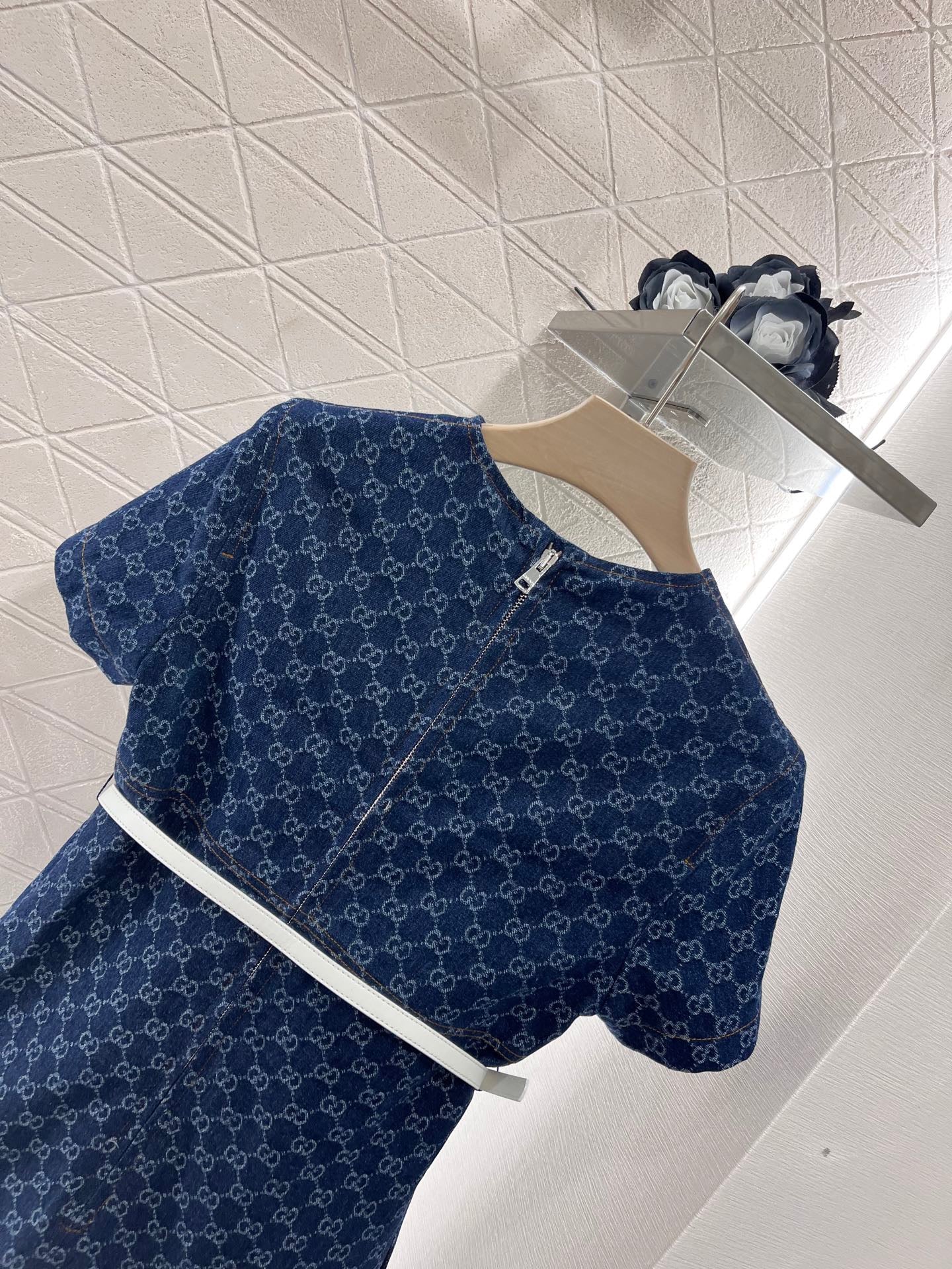 2025ss new style Belt denim skirt