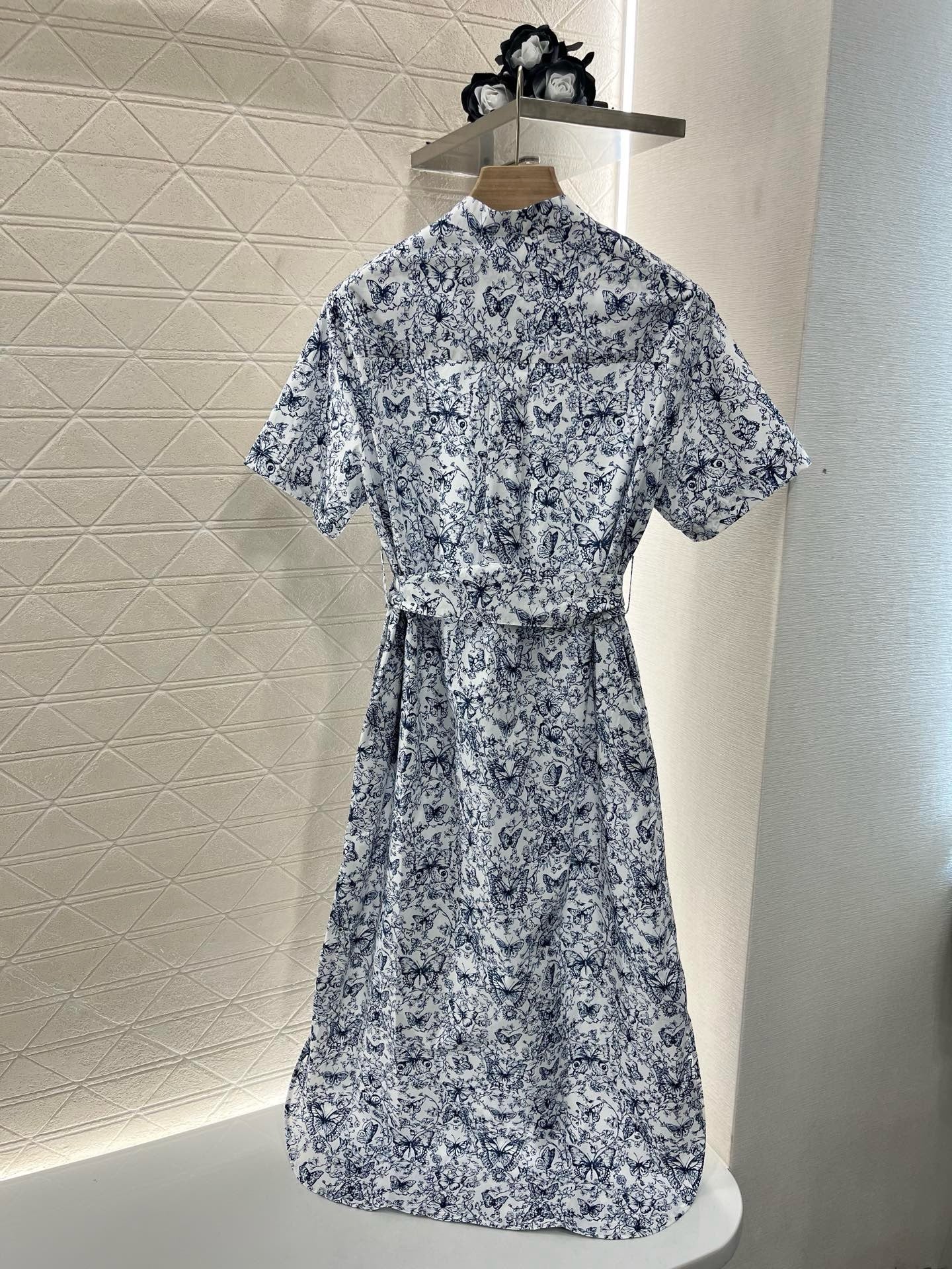 D* New Printed Belt Long Skirt