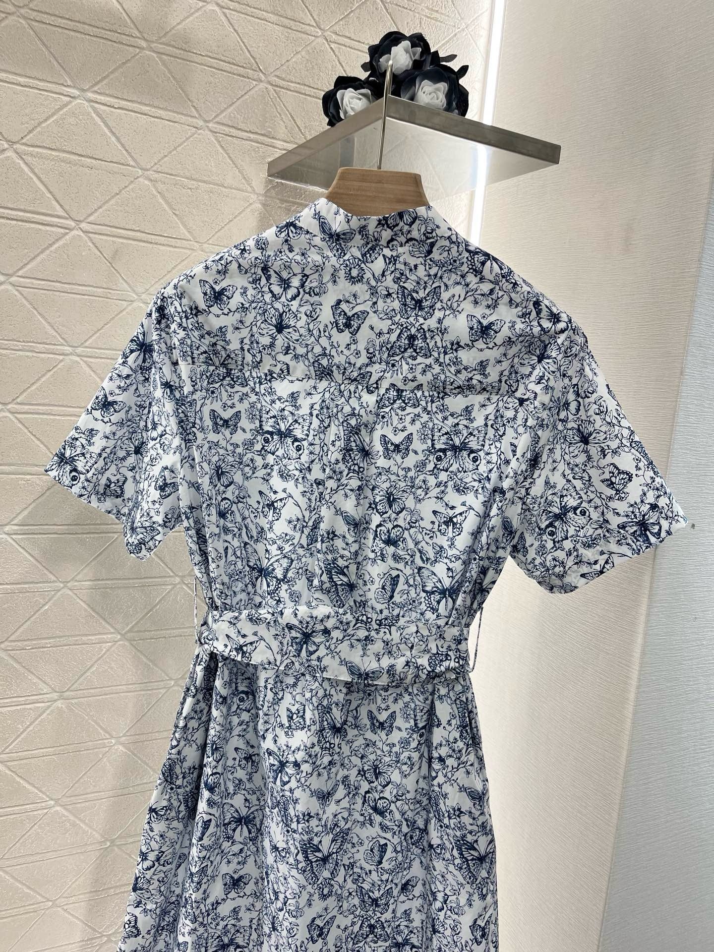 D* New Printed Belt Long Skirt