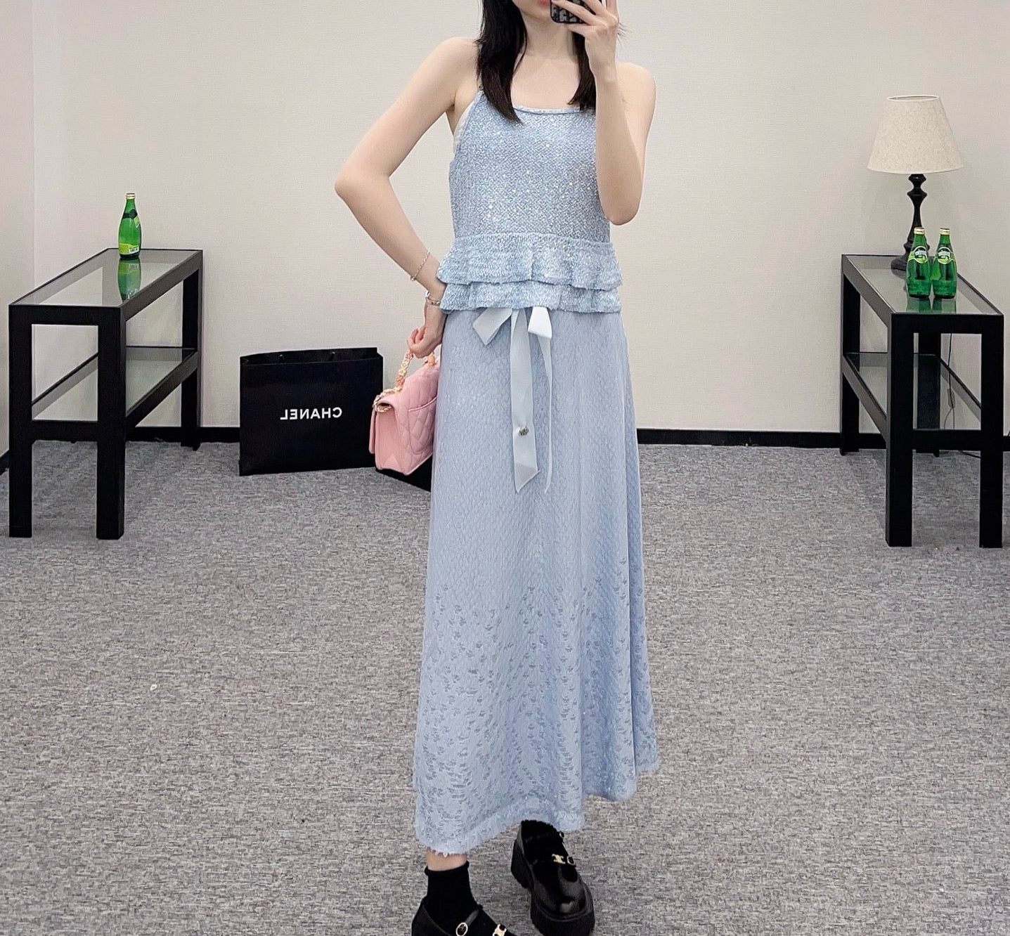 C*New Arrival 2025SS Bow High Waist Full Skirt