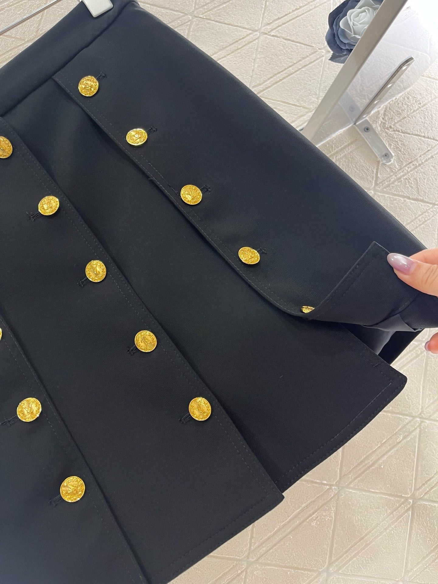L* New Arrival 2025SS Printed Buttoned Skirt