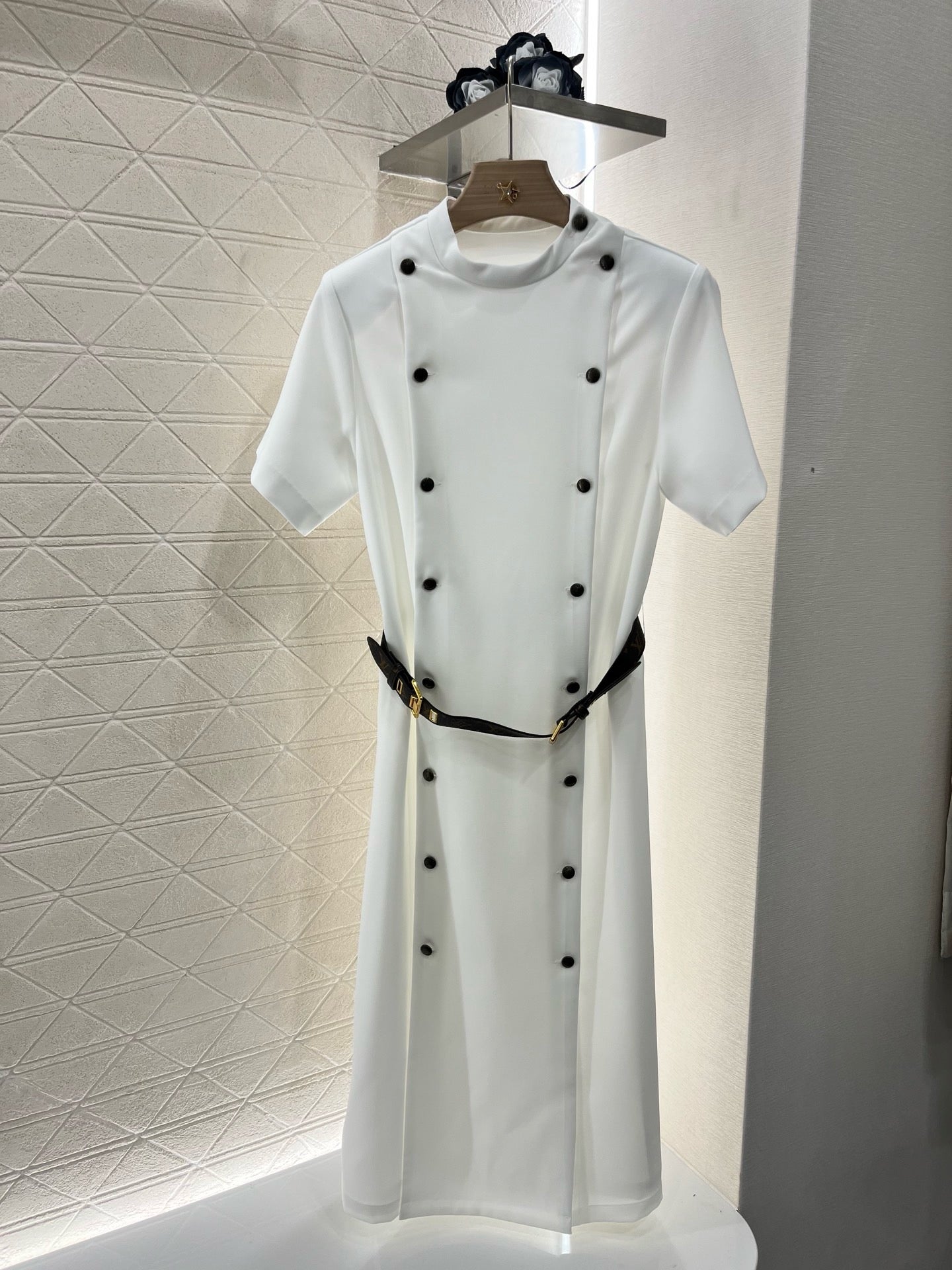 L*New Arrival 2025SS Belted Double Breasted Dress