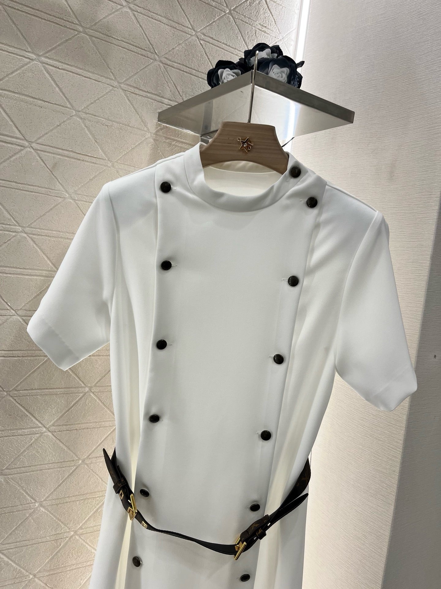 L*New Arrival 2025SS Belted Double Breasted Dress