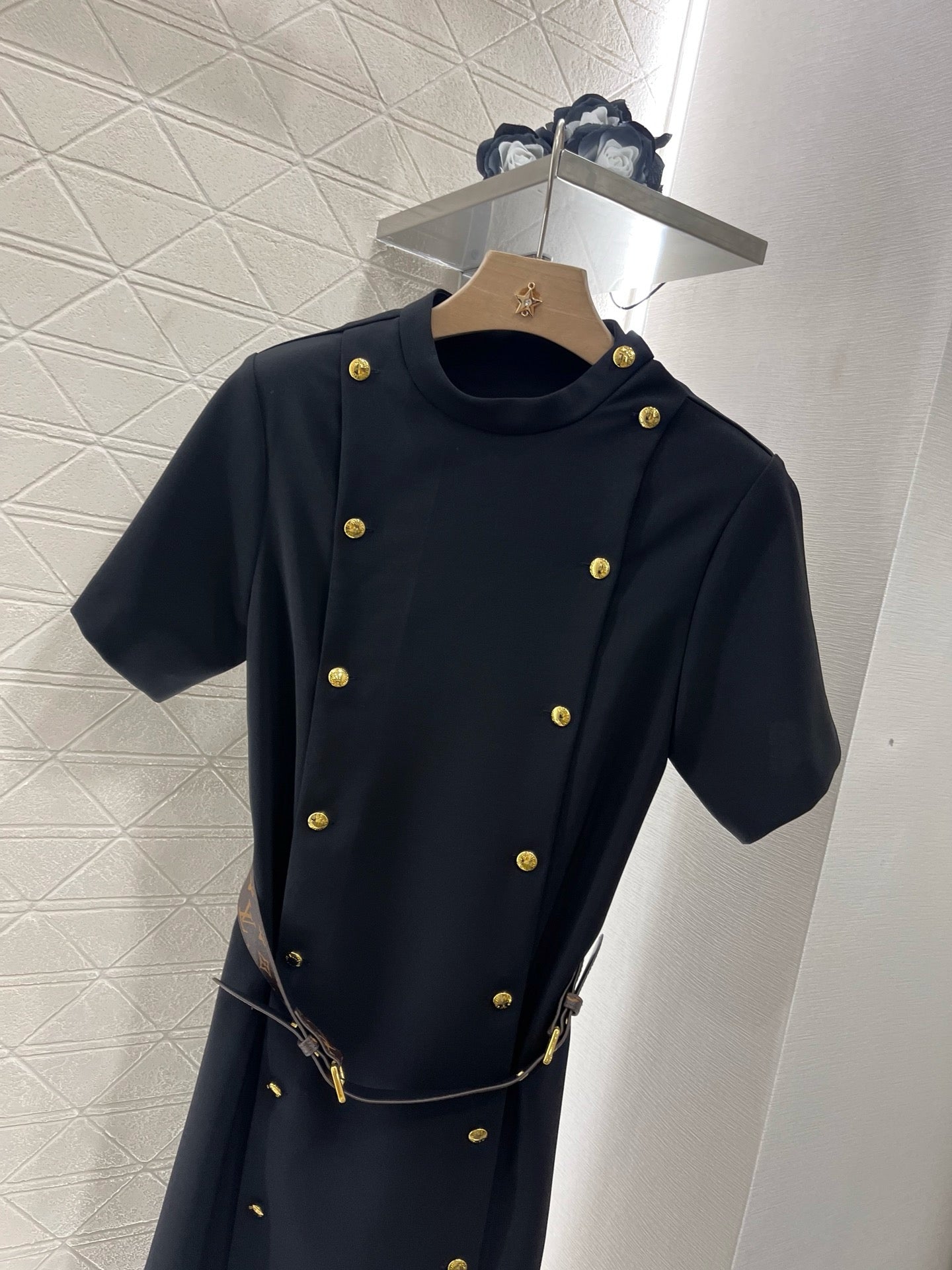 L*New Arrival 2025SS Belted Double Breasted Dress