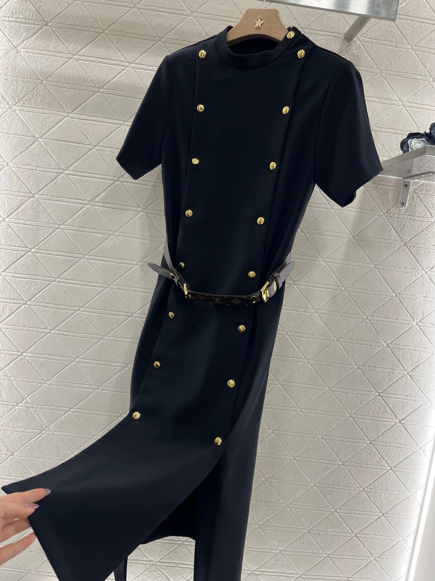 L*New Arrival 2025SS Belted Double Breasted Dress