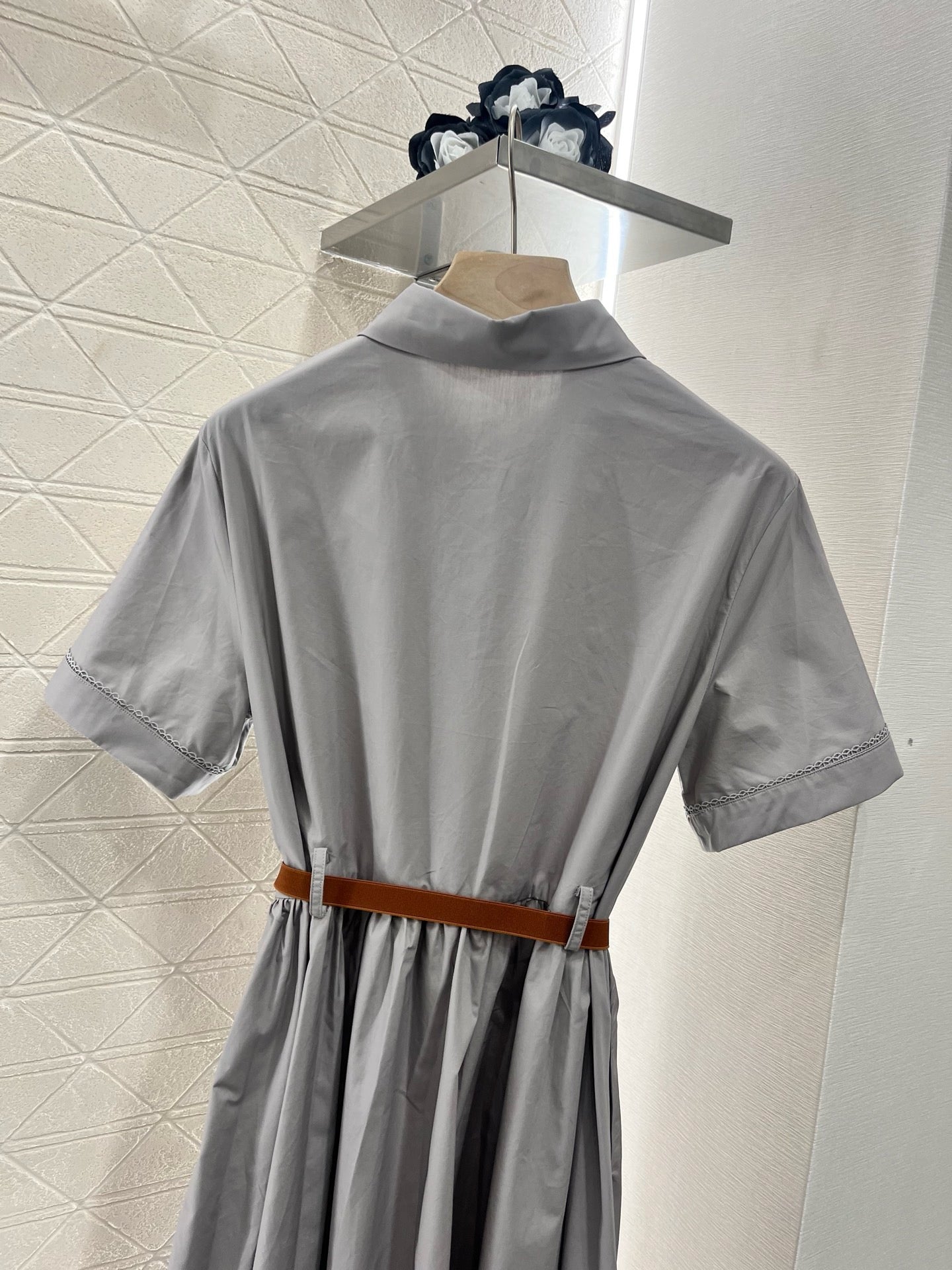 MI*MI* newest 2025SS lace belt dress, made of pure cotton