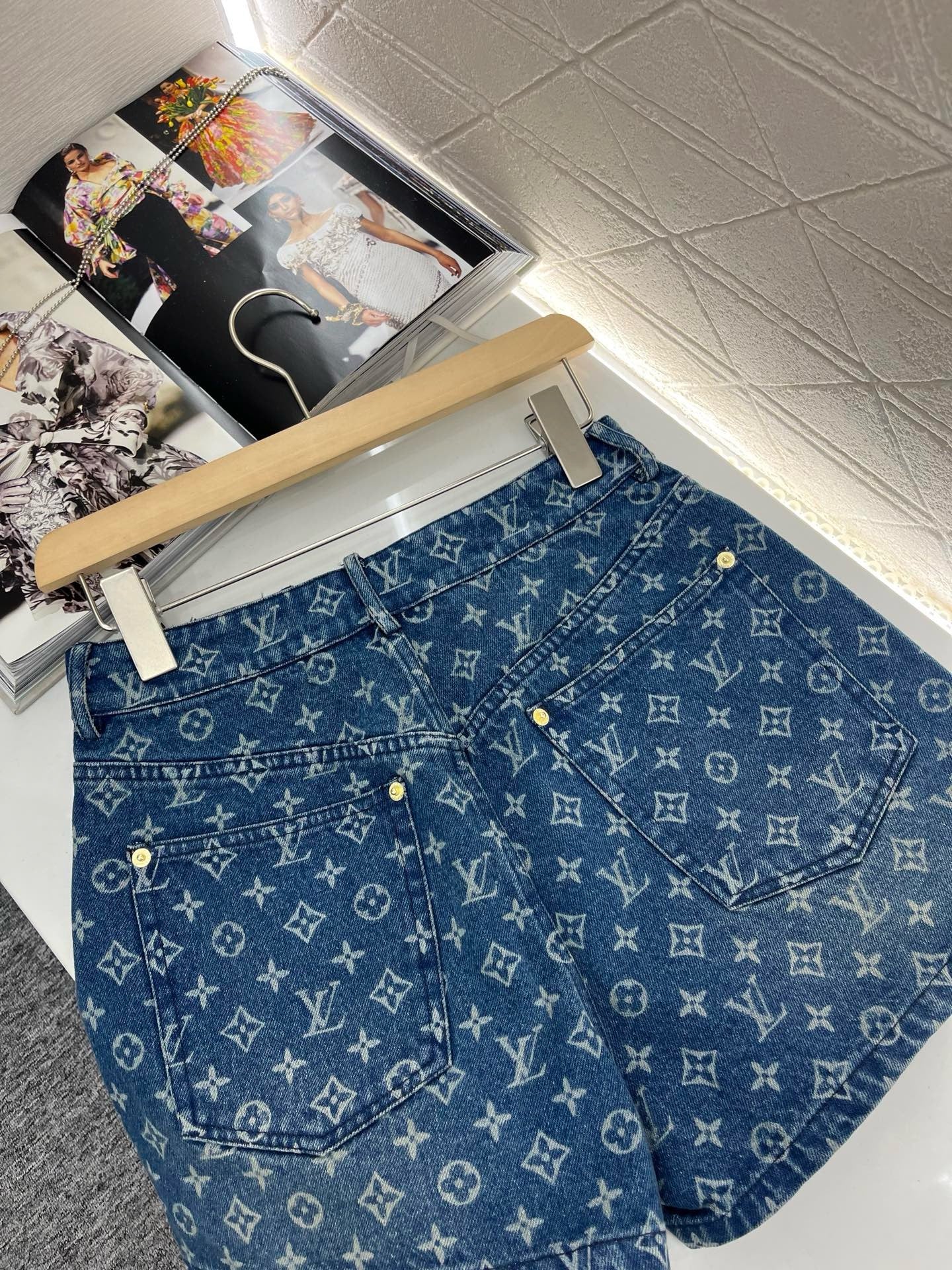 L*New Arrival 2025SS Jacquard Denim Short
