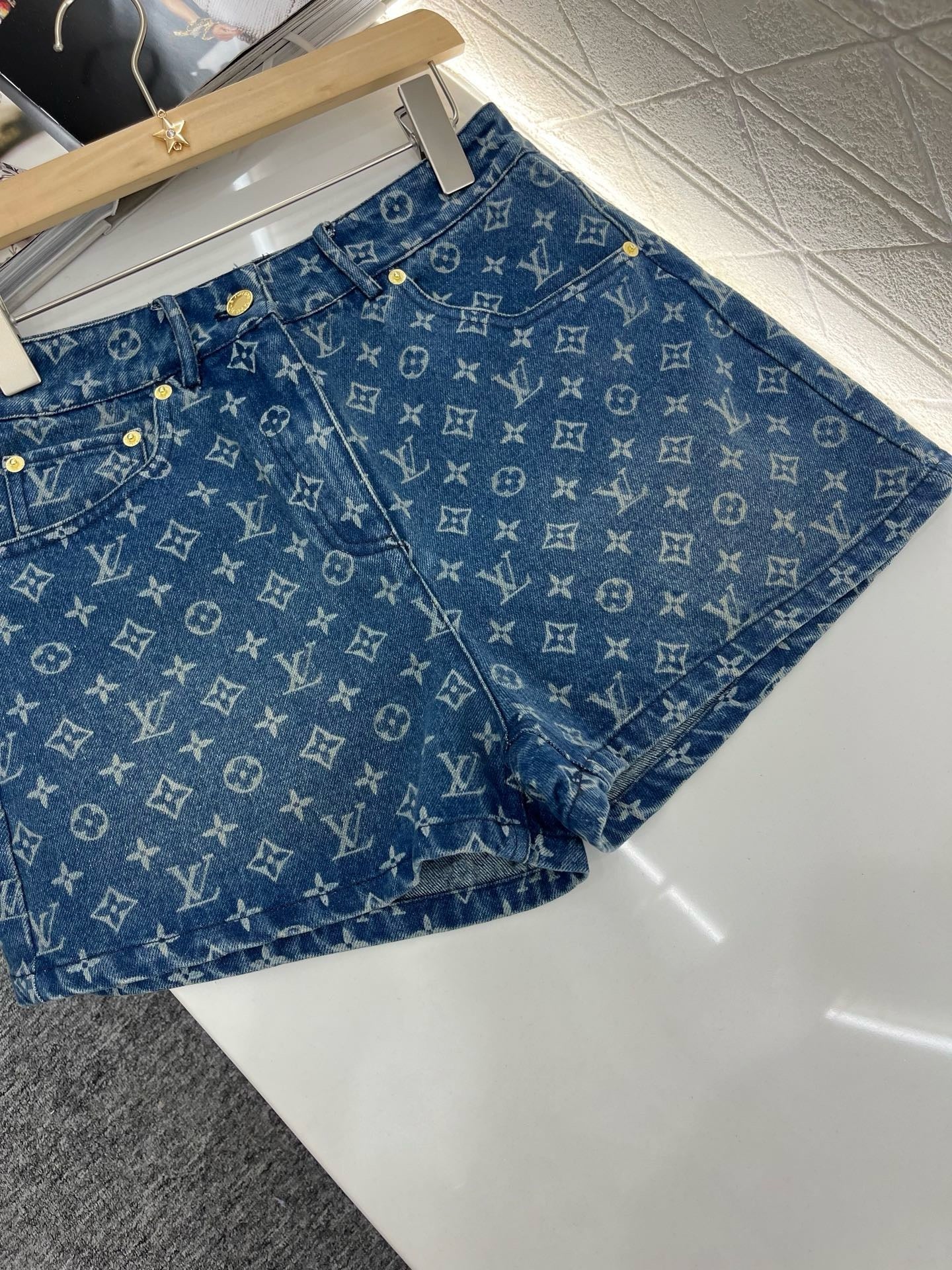 L*New Arrival 2025SS Jacquard Denim Short