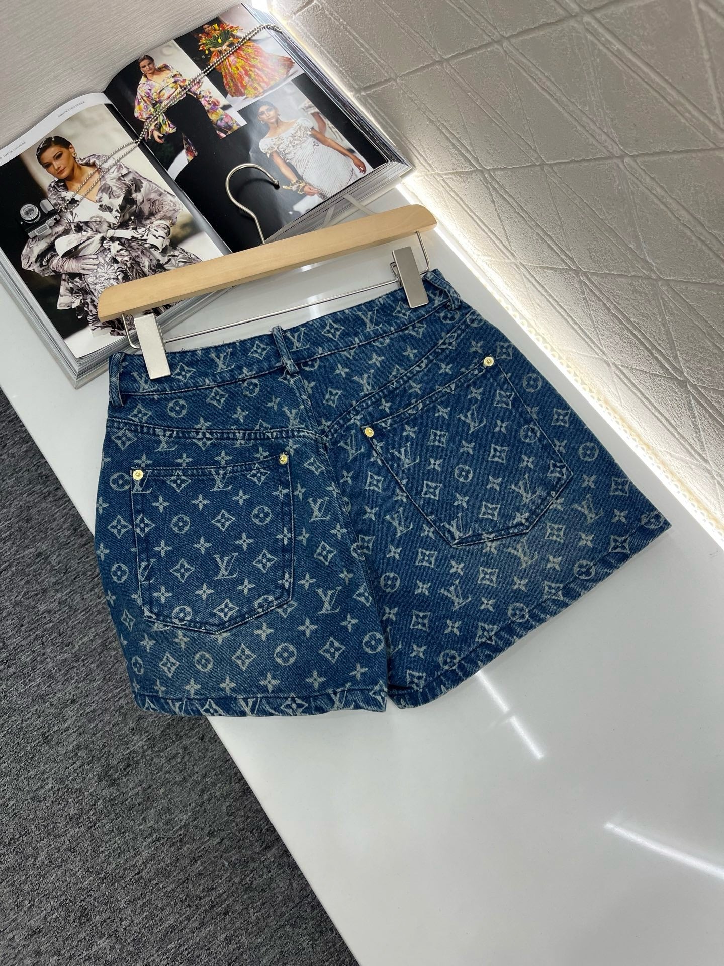 L*New Arrival 2025SS Jacquard Denim Short
