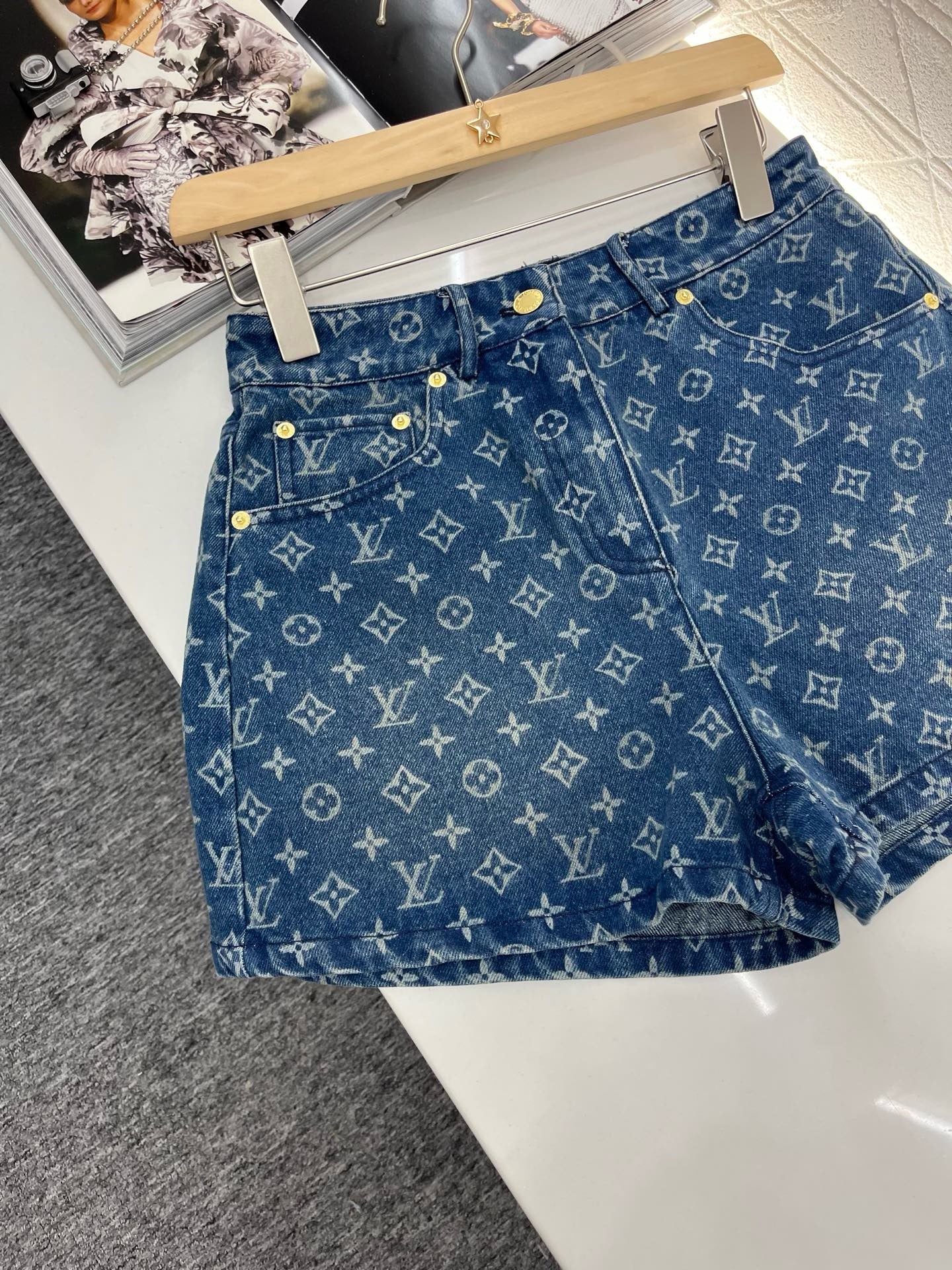 L*New Arrival 2025SS Jacquard Denim Short