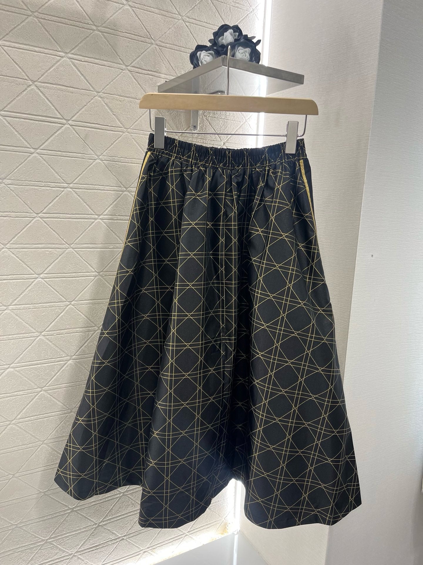 D*New Arrival High Waist Jacquard Skirt
