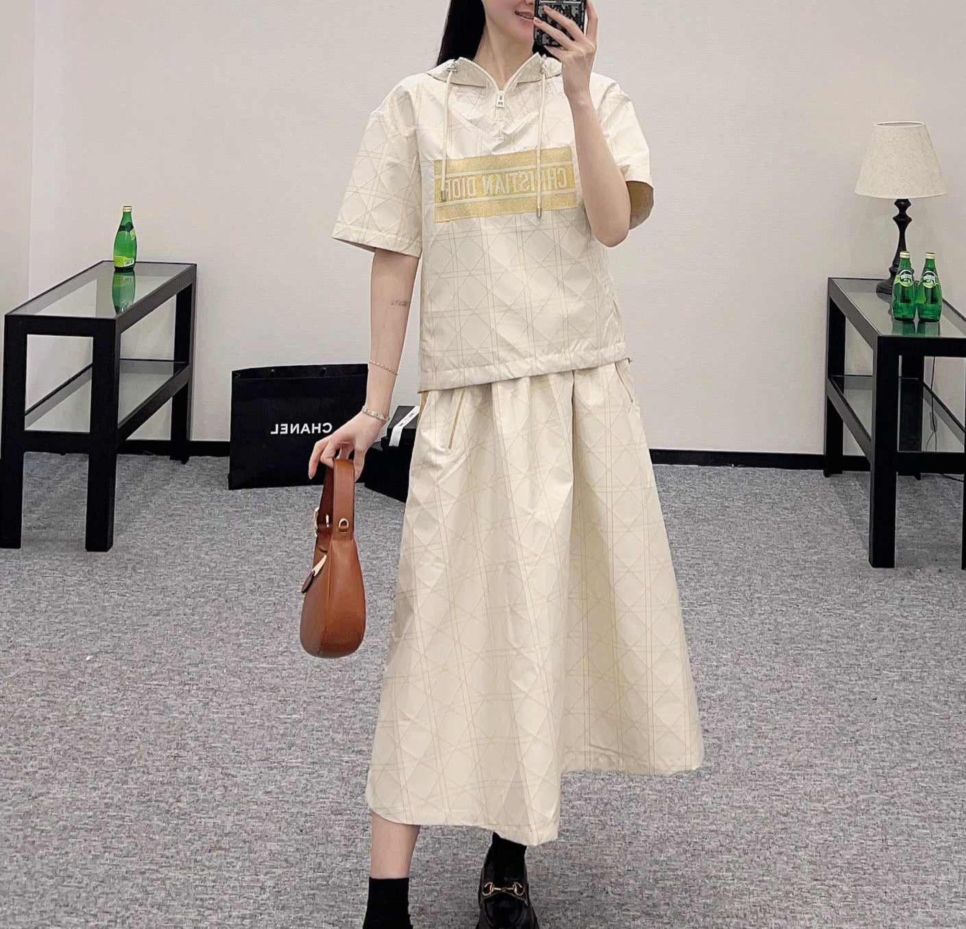 D*New arrival jacquard hooded top