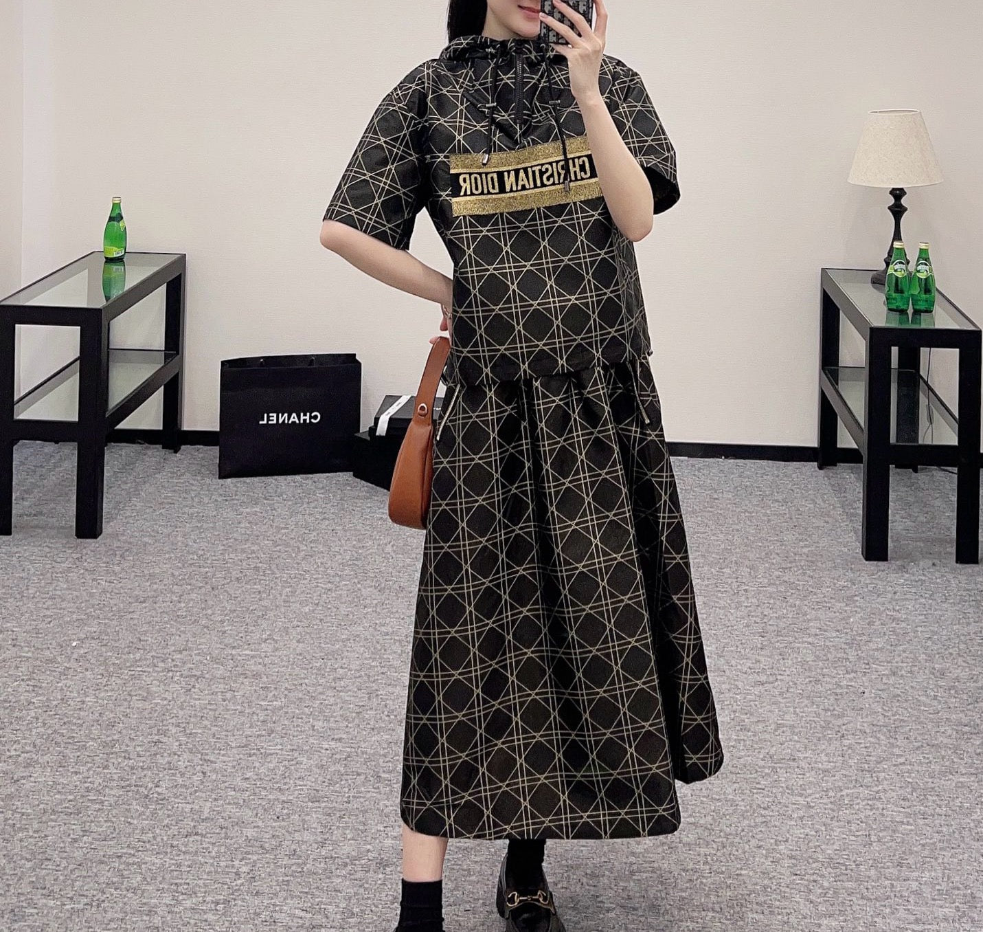 D*New Arrival High Waist Jacquard Skirt