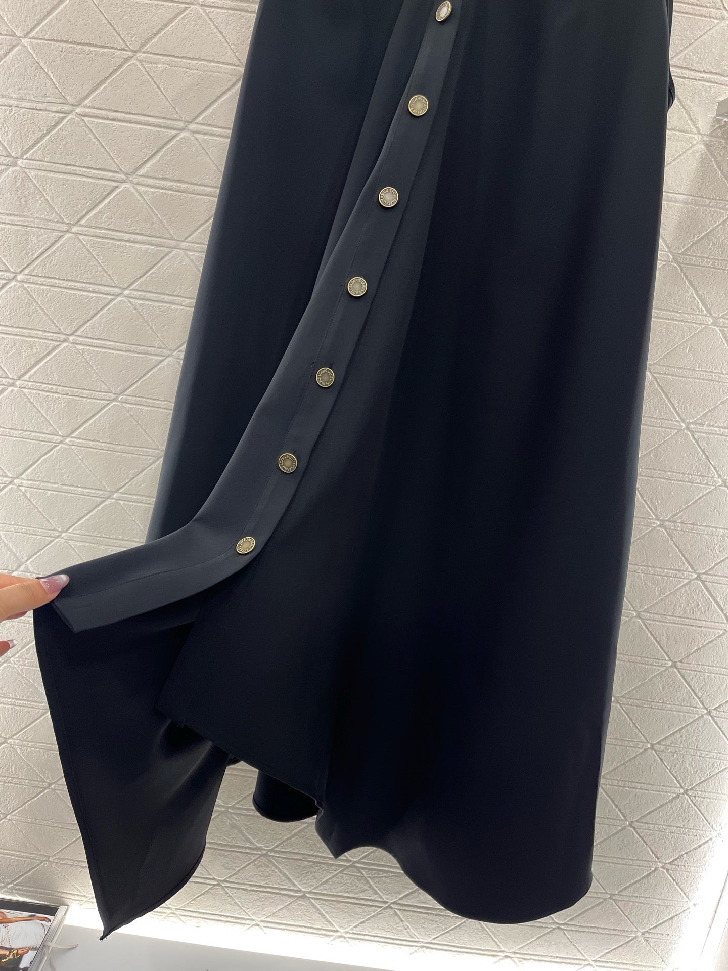 L*New Arrival 2025ss Lace-Up Dress Black