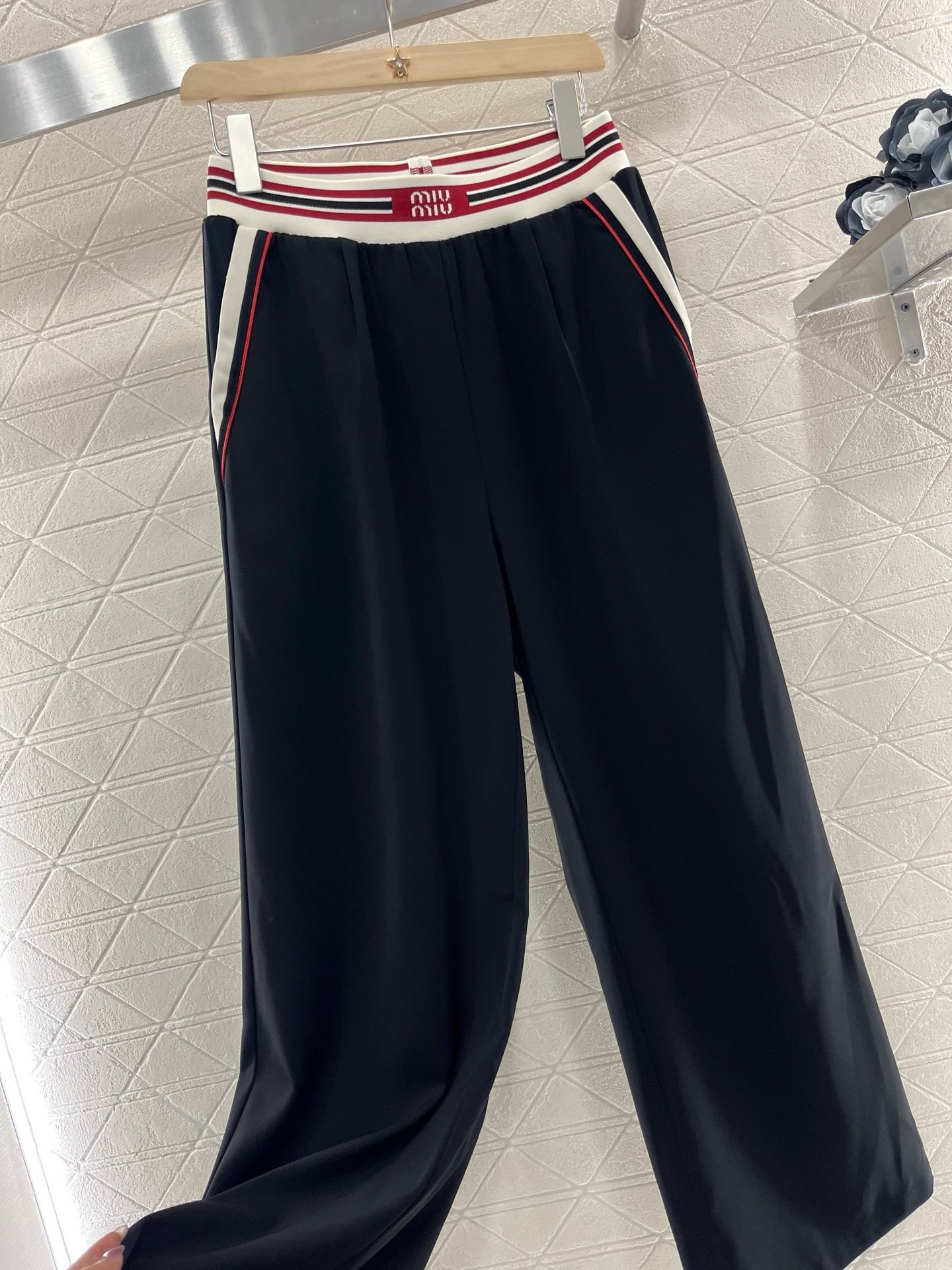 MI*MI*New Arrival Wide-Leg Pants with Web