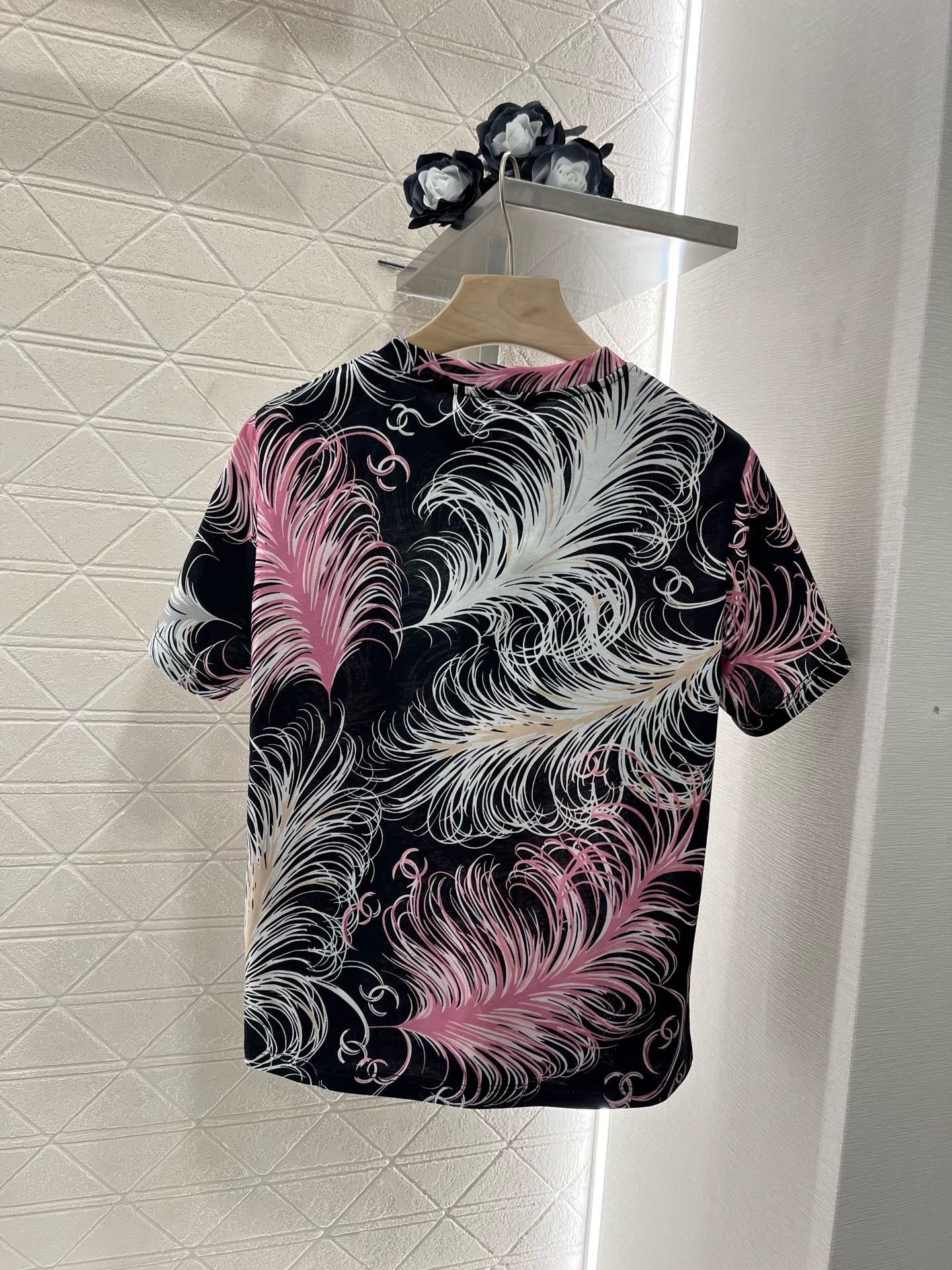 C* 2025SS New Feather Hot Diamond Printing